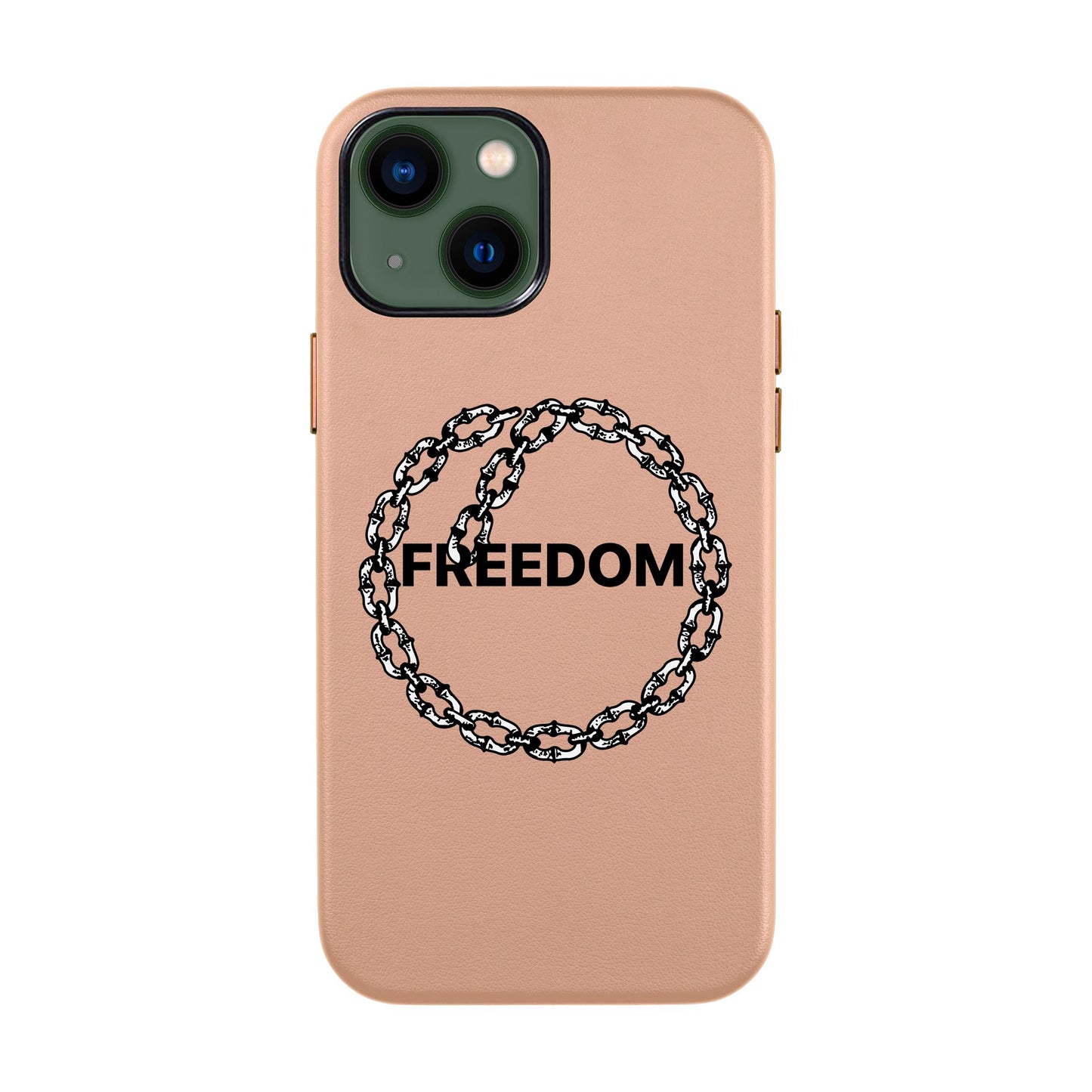 FREEDOM-iPhone 14 Leather Kılıf