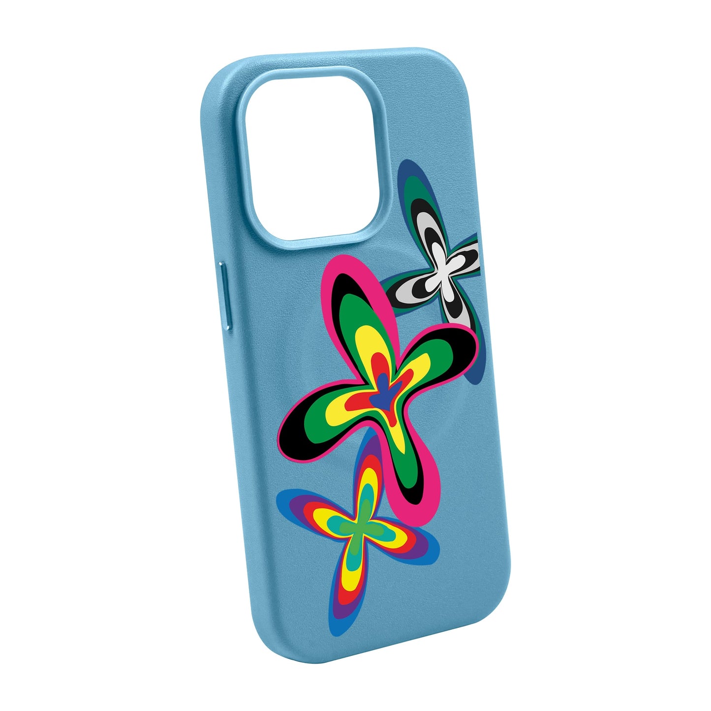 COLOR FLOWER-iPhone 14 Pro Max Leather Kılıf MagSafe Özellikli