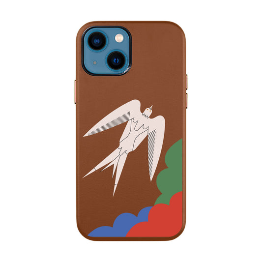 L’OISEAU LIBRE-iPhone 14 Leather Kılıf