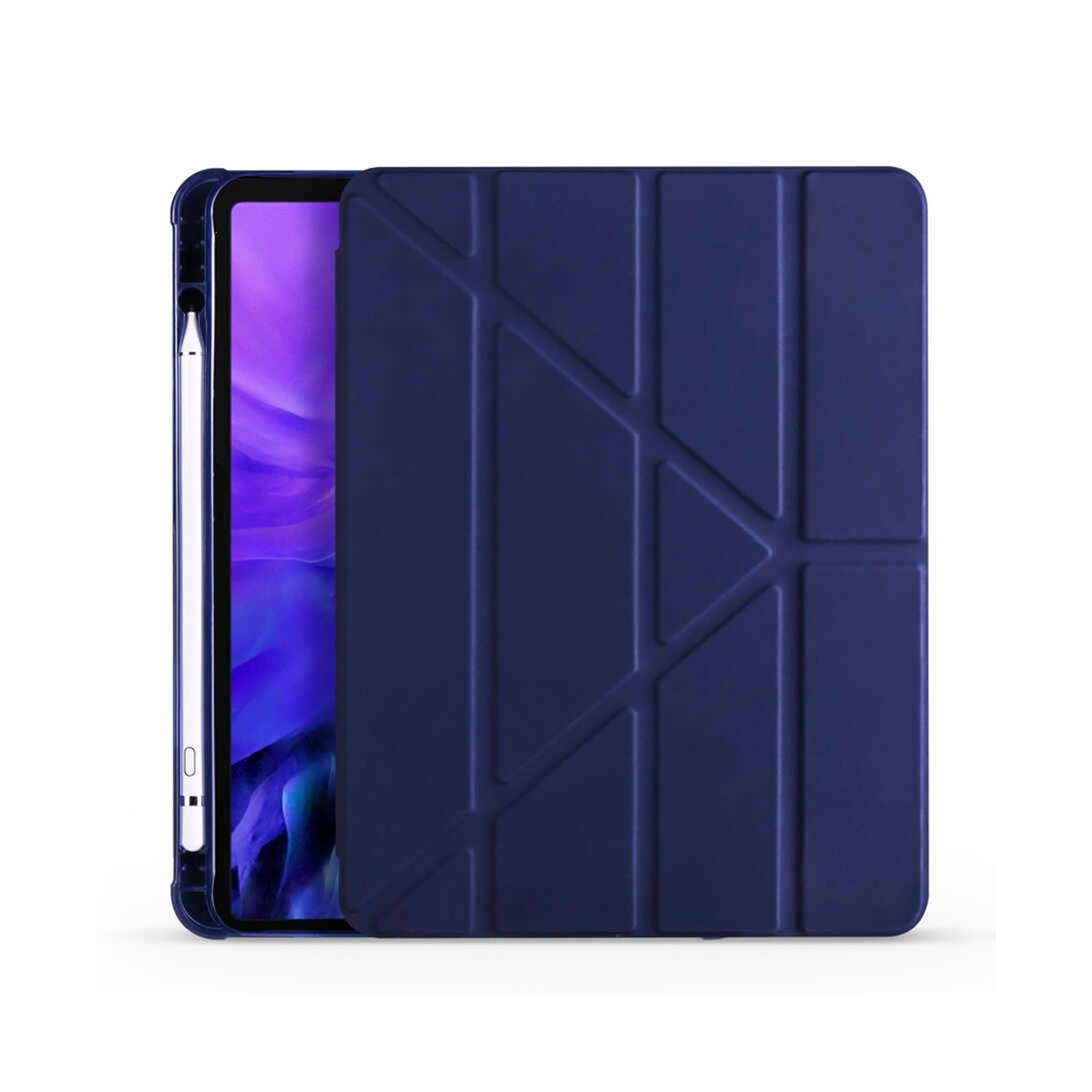 Apple iPad Air 10.9 inç 2022 (5.Nesil)-Trigon Folding Kalemlikli Standlı Kılıf