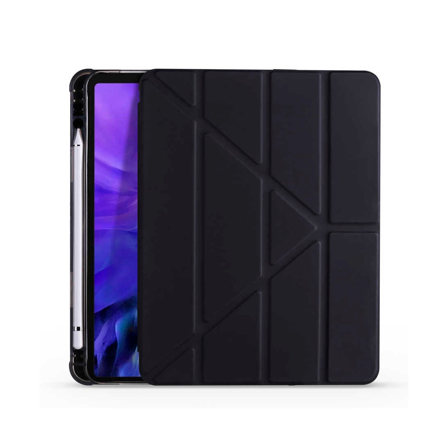 Apple iPad Air 10.9 inç 2020 (4.Nesil)-Trigon Folding Kalemlikli Standlı Kılıf