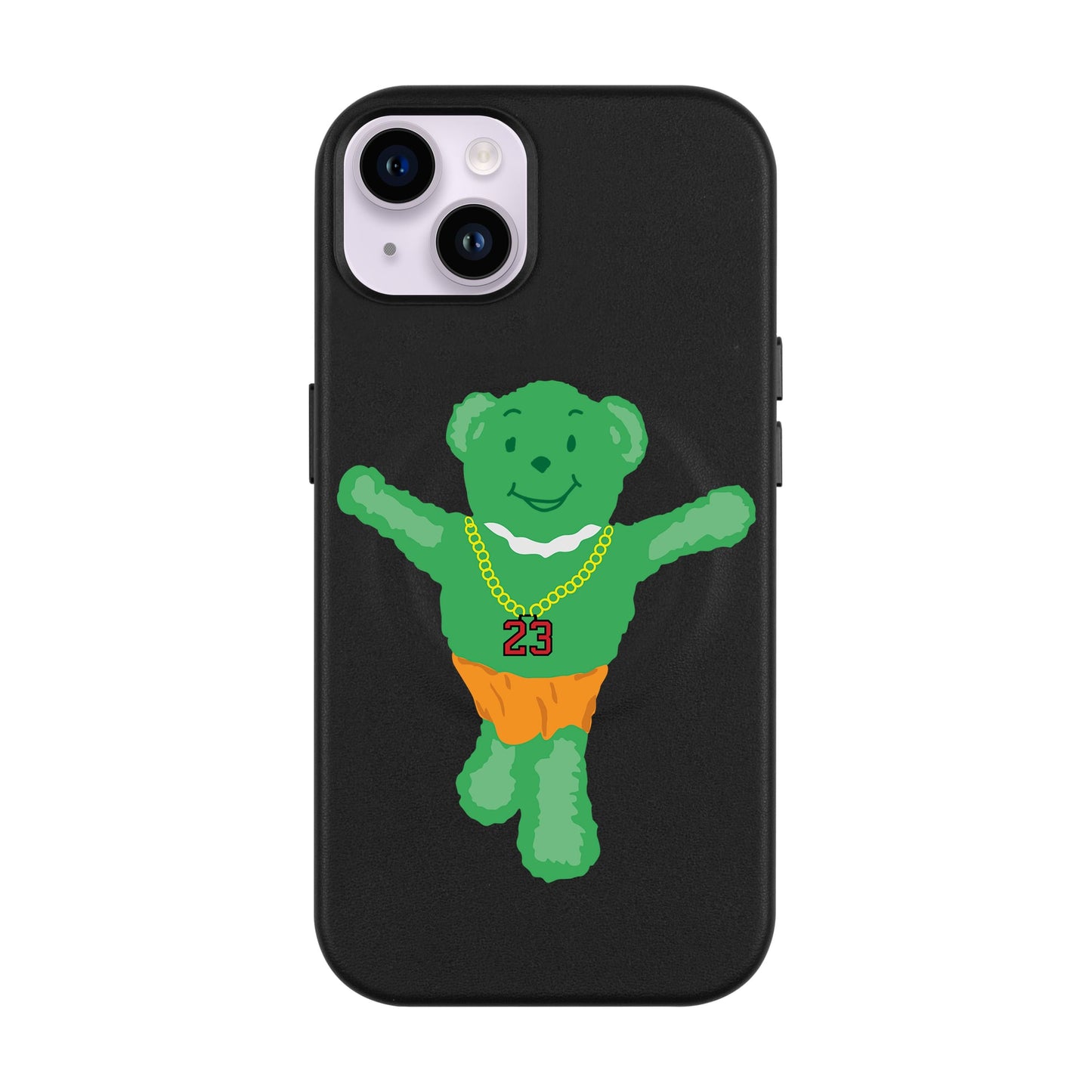 GREEN BEAR-iPhone 14 Plus Leather Kılıf MagSafe Özellikli