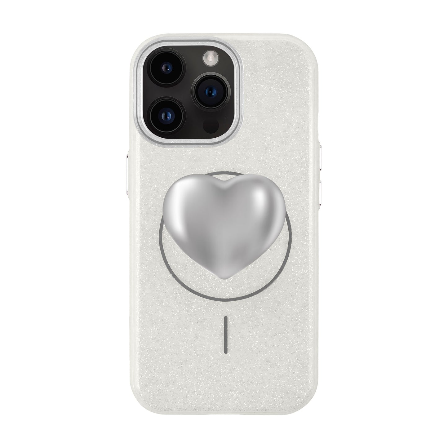 SILVER HEART-iPhone 14 Pro Max Radiant Kılıf MagSafe Özellikli