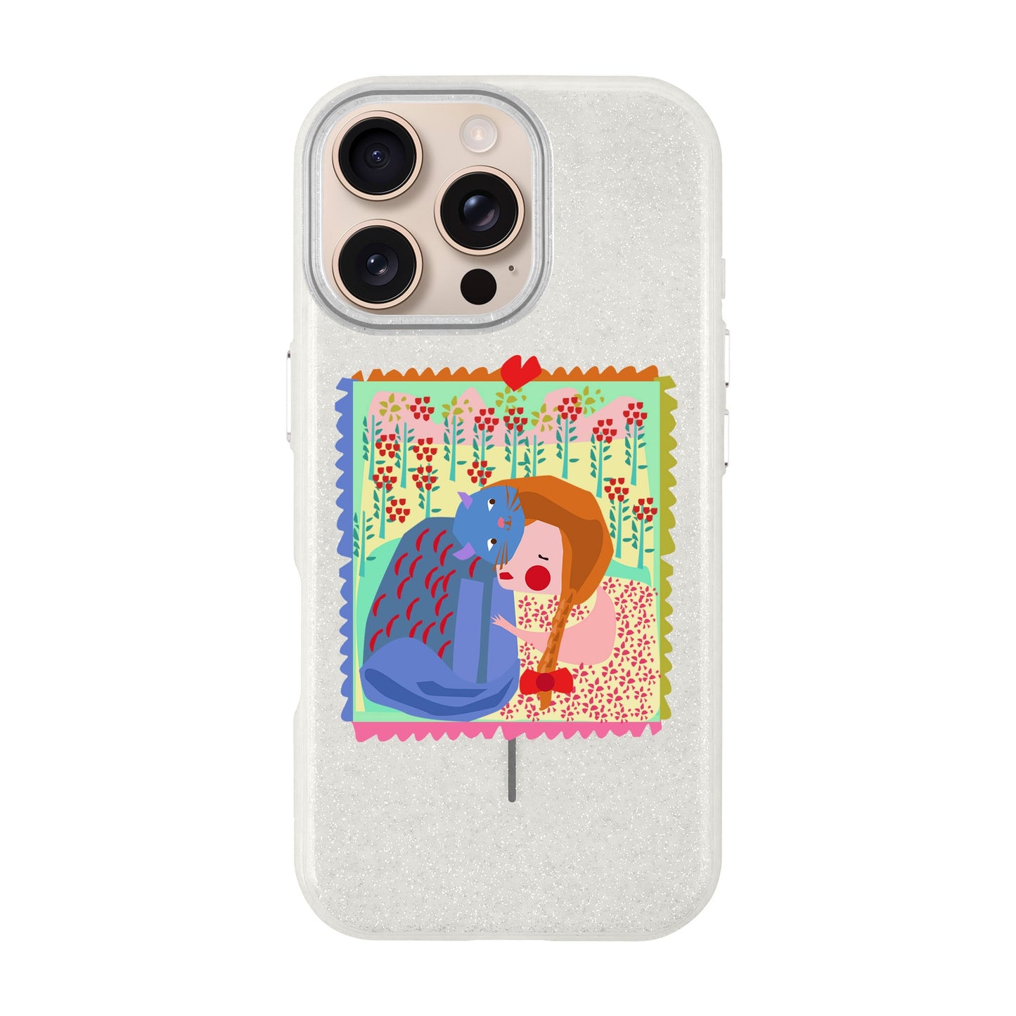 KEDİ POSTA PULU-iPhone 16 Pro Max Radiant Kılıf MagSafe Özellikli