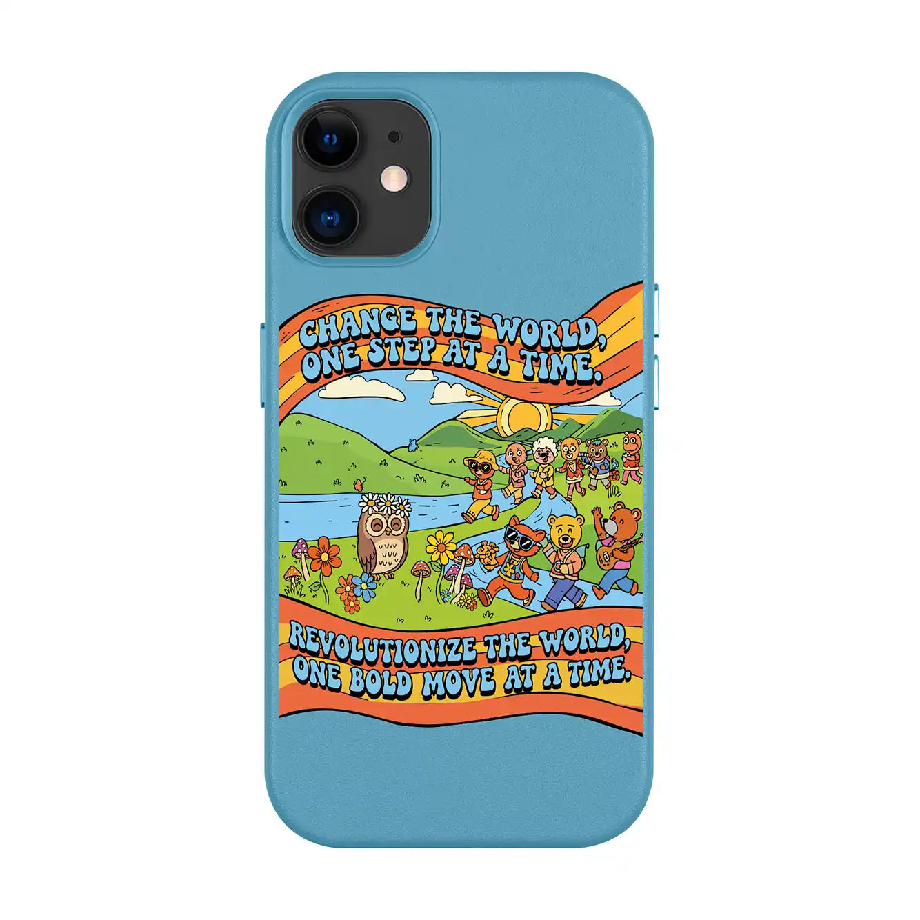 CHANGE THE WORLD-iPhone 11 Leather Kılıf MagSafe Özellikli