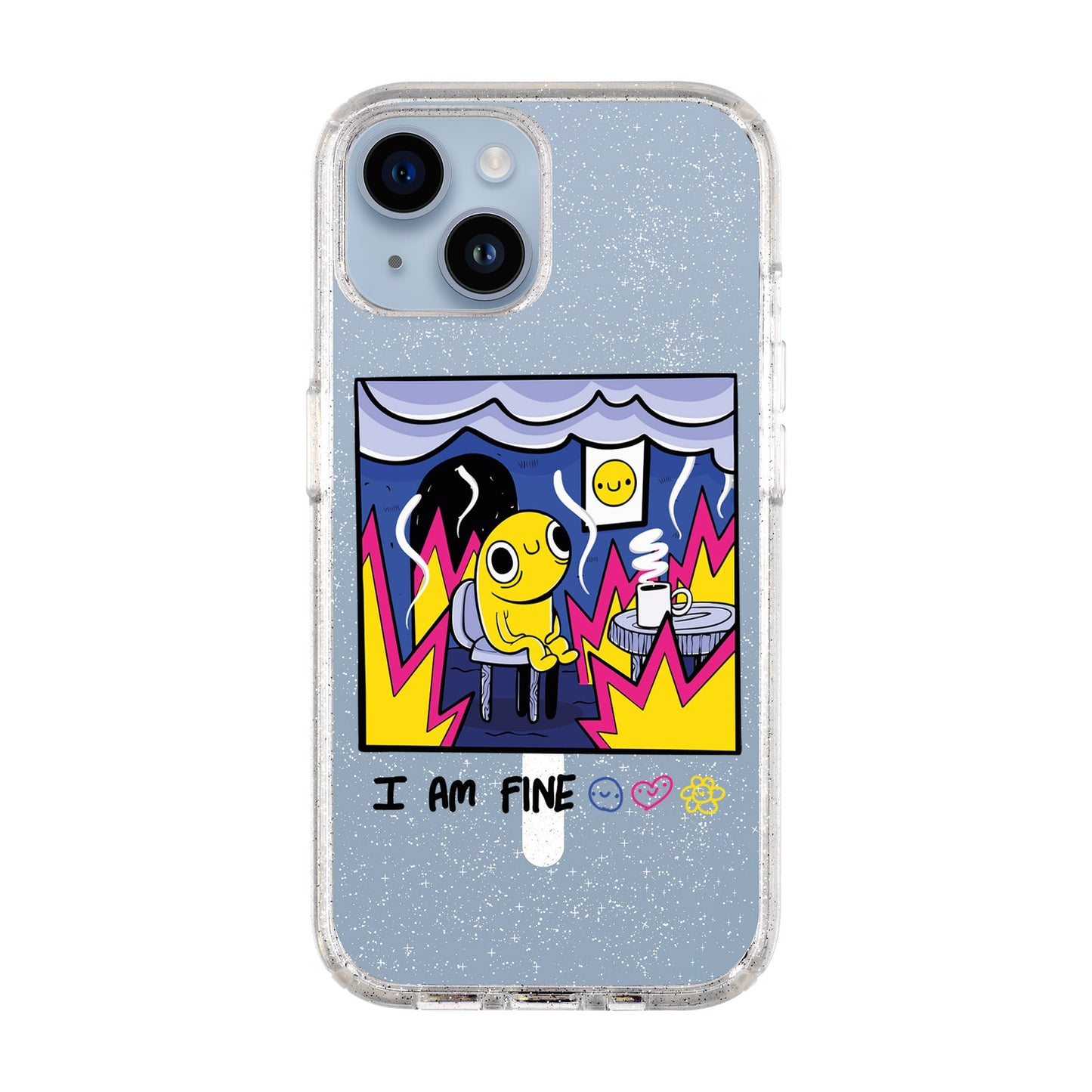 I AM FINE-iPhone 14 Shiny Kılıf MagSafe Özellikli