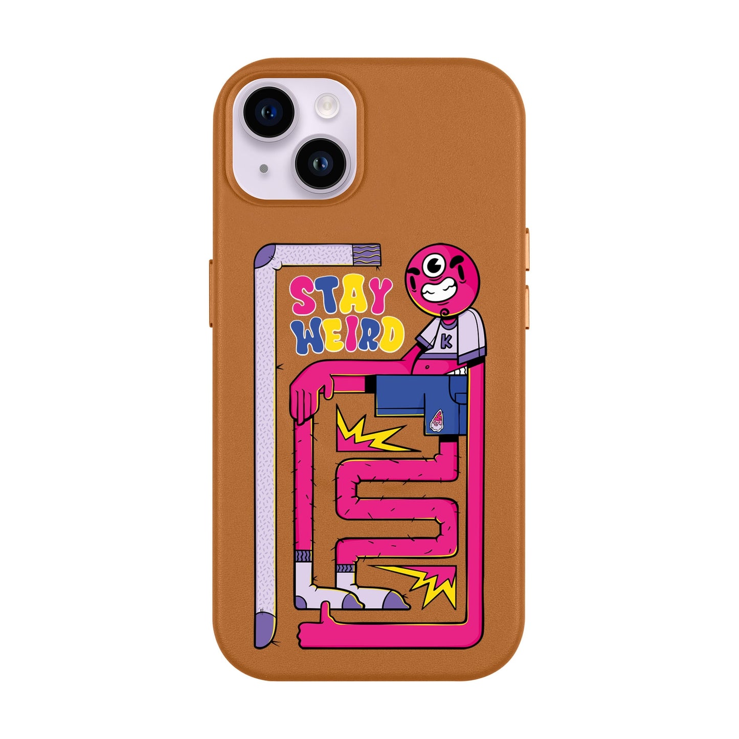 OG TOOTHY-iPhone 14 Plus Leather Kılıf MagSafe Özellikli