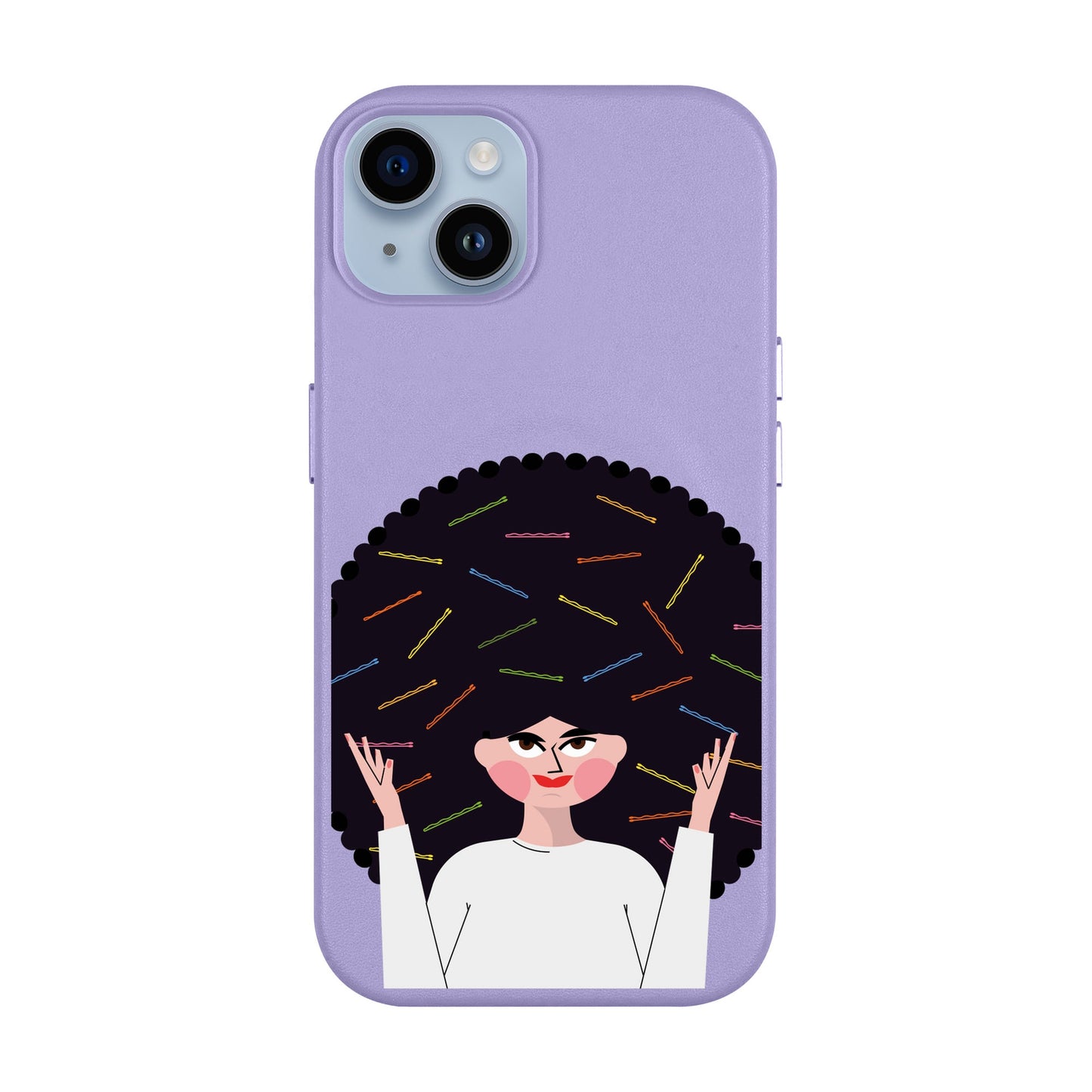 TANGLES OF HAPPINESS-iPhone 14 Plus Leather Kılıf MagSafe Özellikli