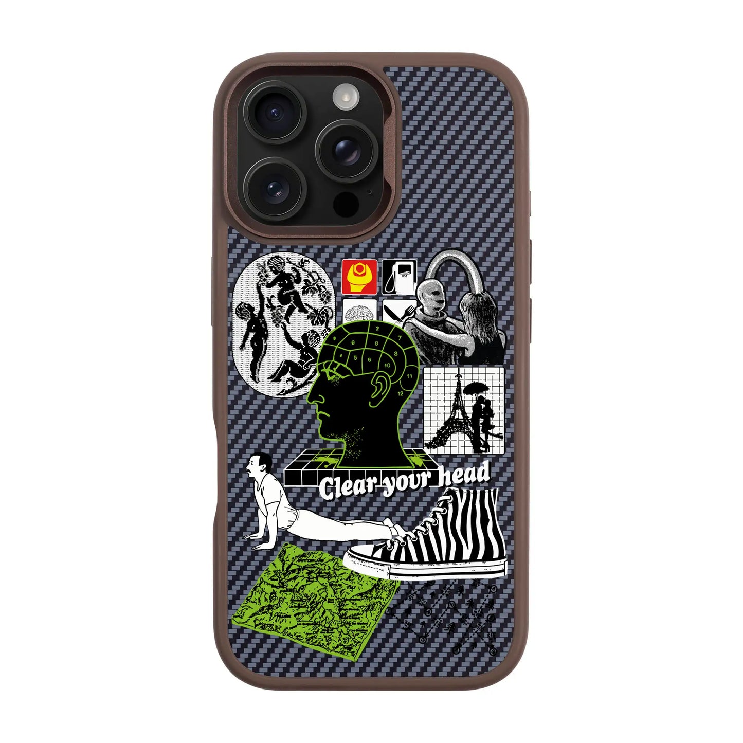 CLEAR YOUR HEAD-iPhone 16 Pro Max Plaid Kılıf MagSafe Özellikli