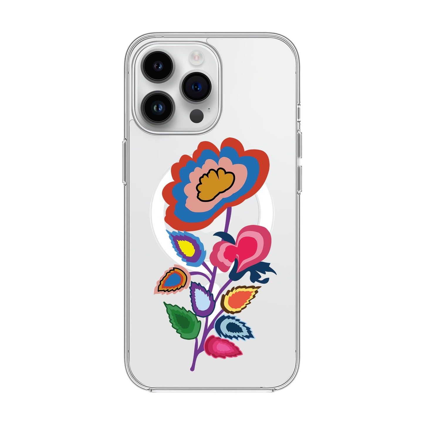 KNITTED FLOWER-iPhone 14 Pro Max Solid Kılıf MagSafe Özellikli