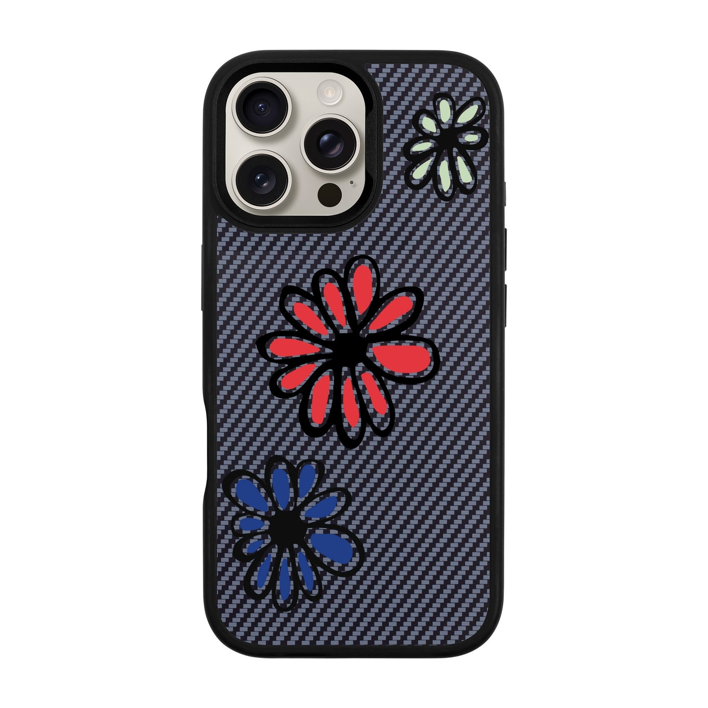FLORIST-iPhone 16 Pro Max Plaid Kılıf MagSafe Özellikli