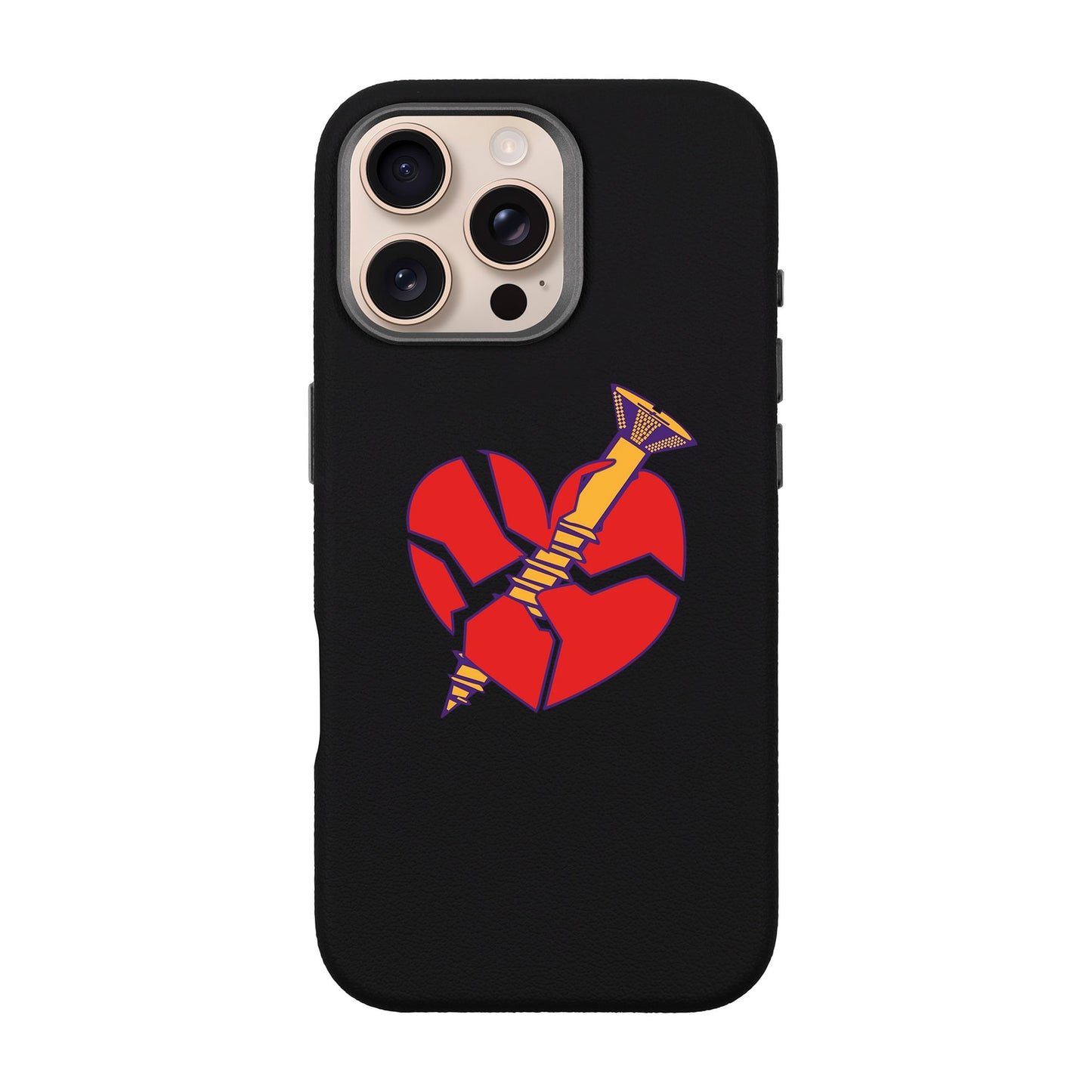 BROKEN HEART-iPhone 16 Pro Max Leather Premium Kılıf MagSafe Özellikli