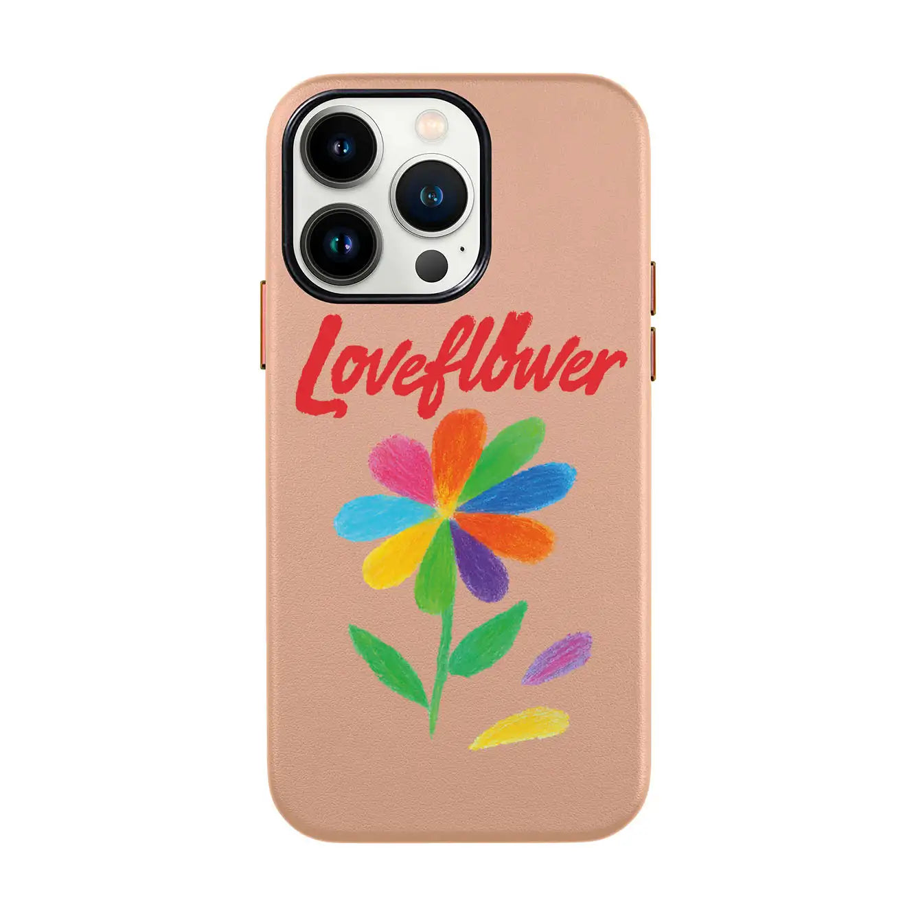 LOVE FLOWER-iPhone 13 Pro Max Leather Kılıf