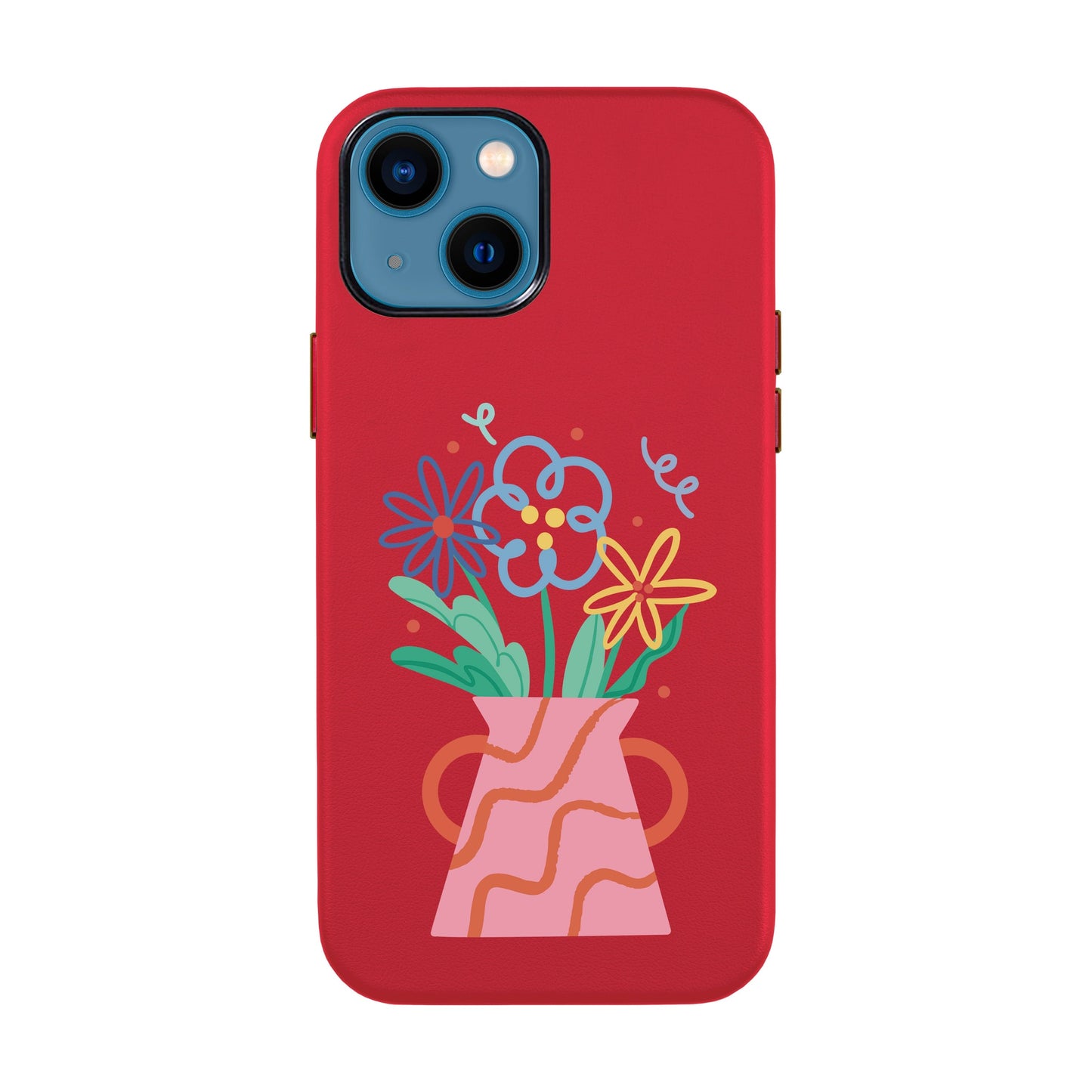 PINK VASE-iPhone 14 Leather Kılıf