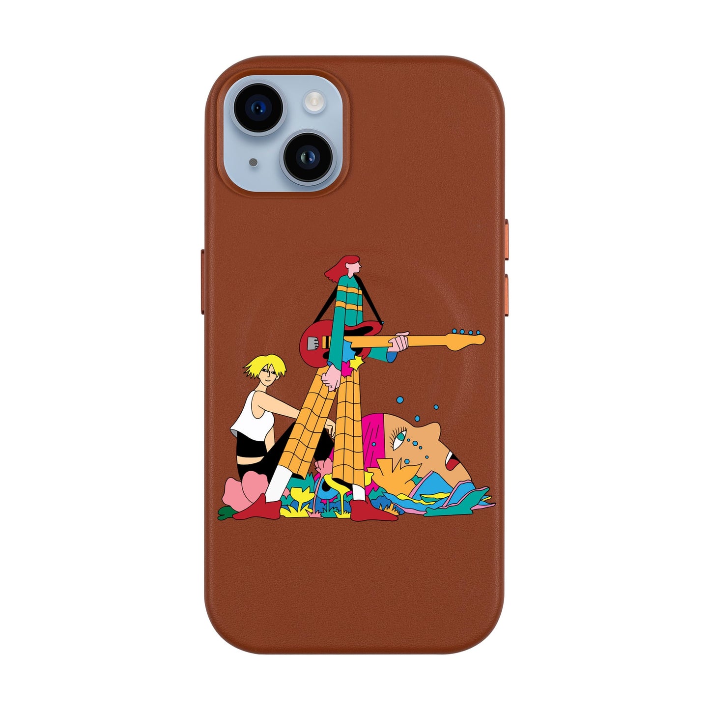 HER BAND-iPhone 14 Plus Leather Kılıf MagSafe Özellikli