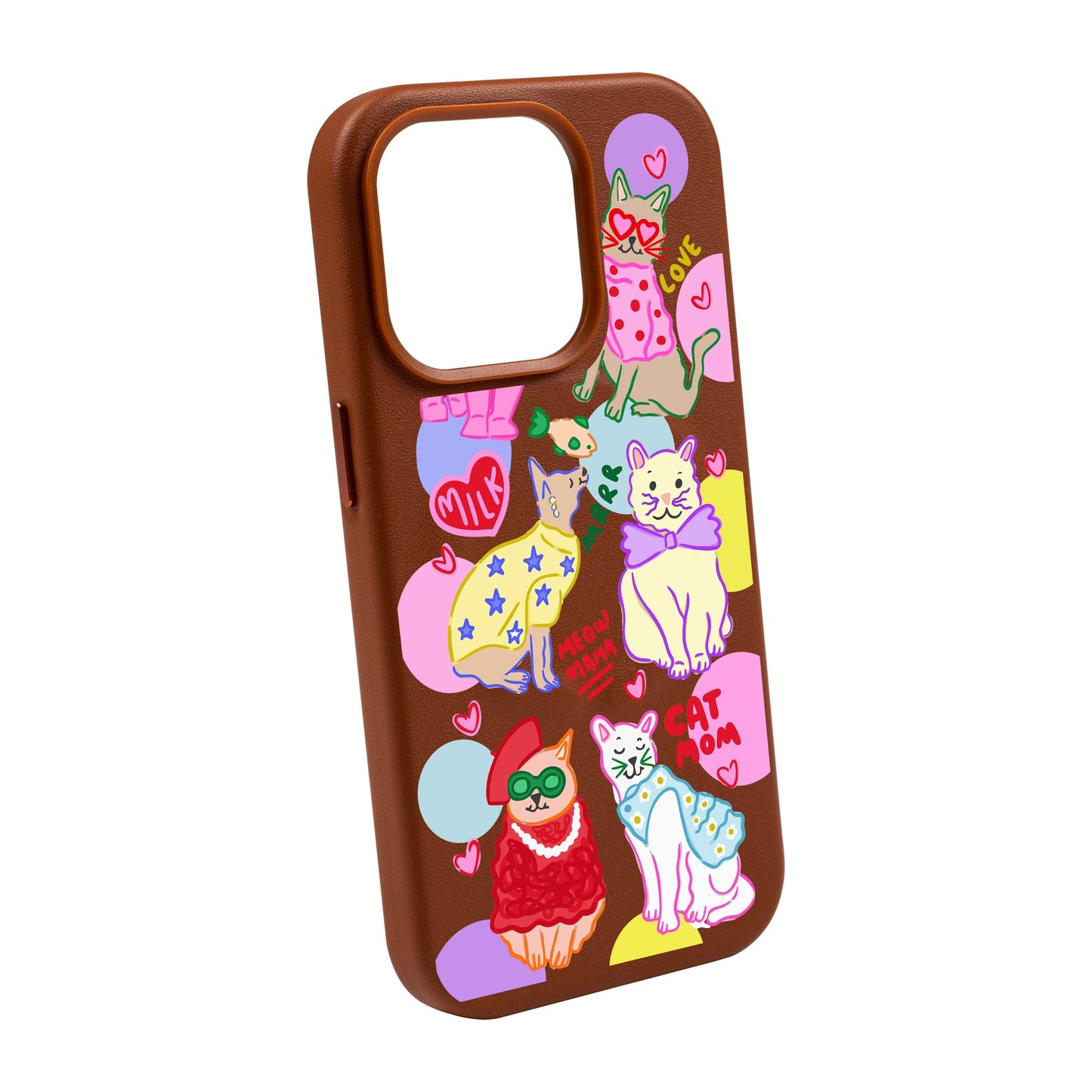 CAT MOM-iPhone 14 Pro Max Leather Kılıf MagSafe Özellikli