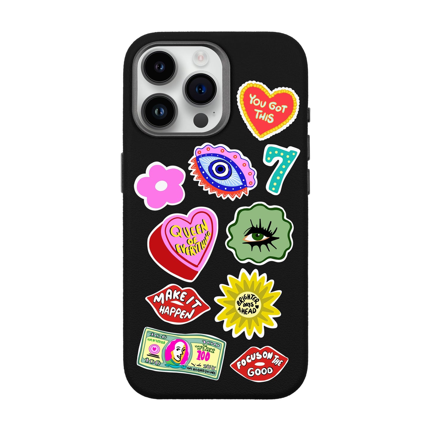 HM STICKERS-iPhone 14 Pro Max Leather Premium Kılıf MagSafe Özellikli