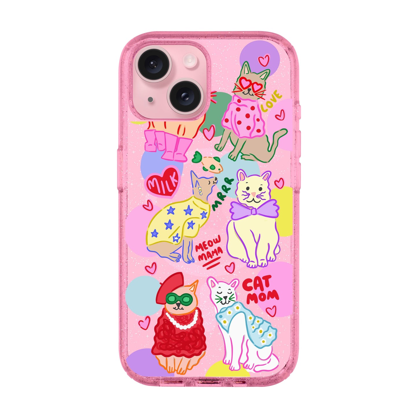 CAT MOM-iPhone 15 Plus Shiny Kılıf MagSafe Özellikli
