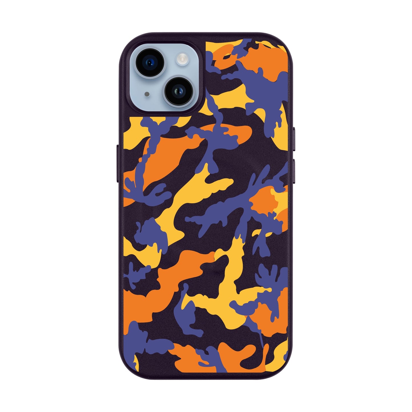 CAMOUFLAGE-iPhone 14 Plus Leather Kılıf MagSafe Özellikli