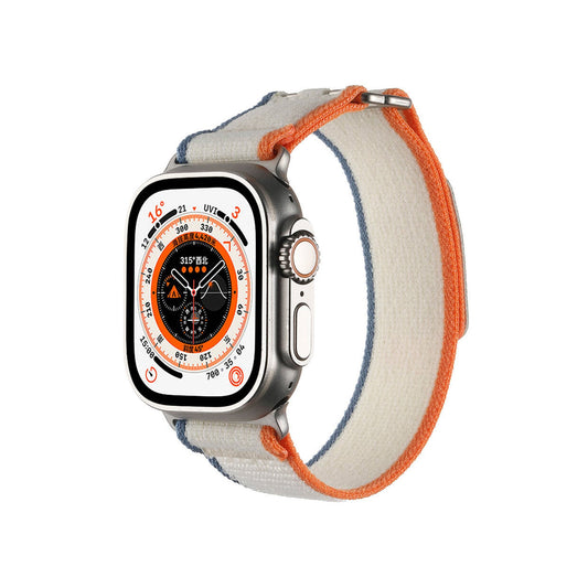 Apple Watch Weaving Kordon-Beyaz Turuncu