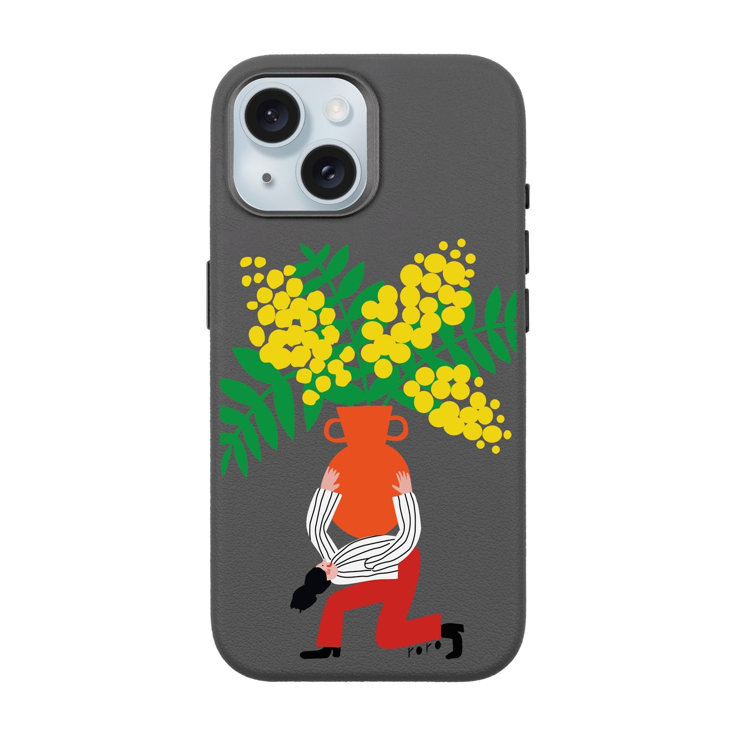 VASE-iPhone 15 Leather Premium Kılıf MagSafe Özellikli