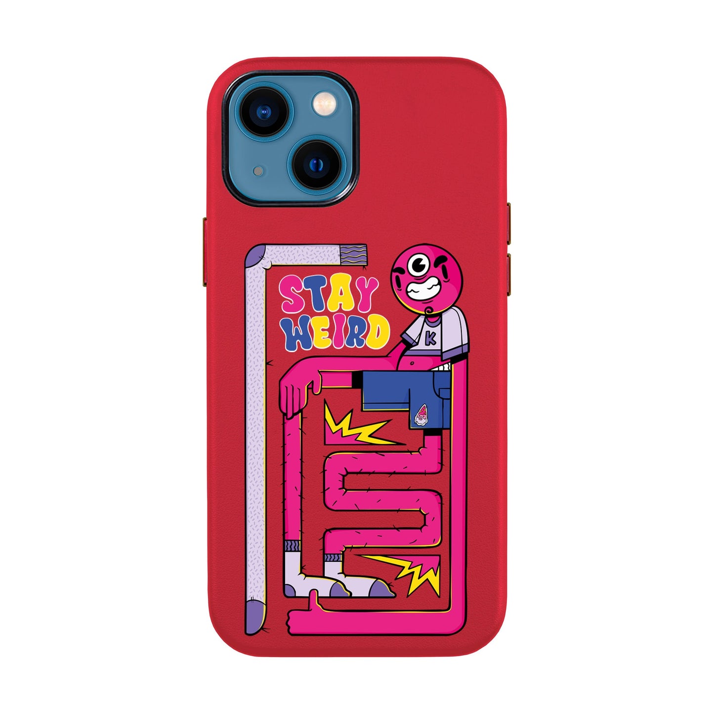 OG TOOTHY-iPhone 14 Leather Kılıf