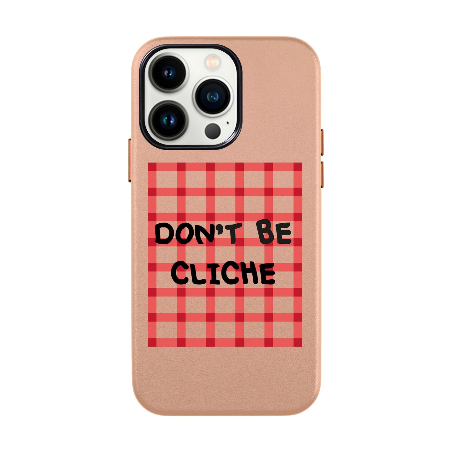 DON'T BE CLICHE-iPhone 13 Pro Leather Kılıf
