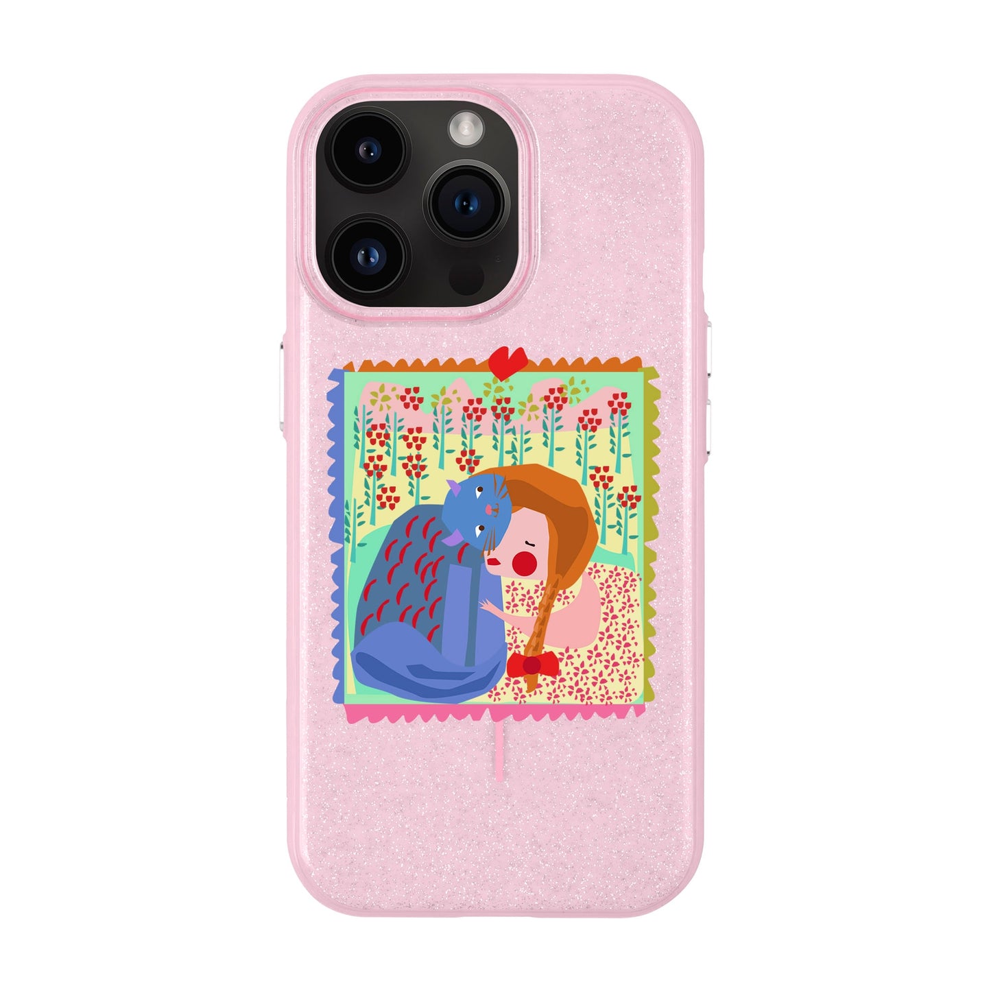 KEDİ POSTA PULU-iPhone 14 Pro Max Radiant Kılıf MagSafe Özellikli