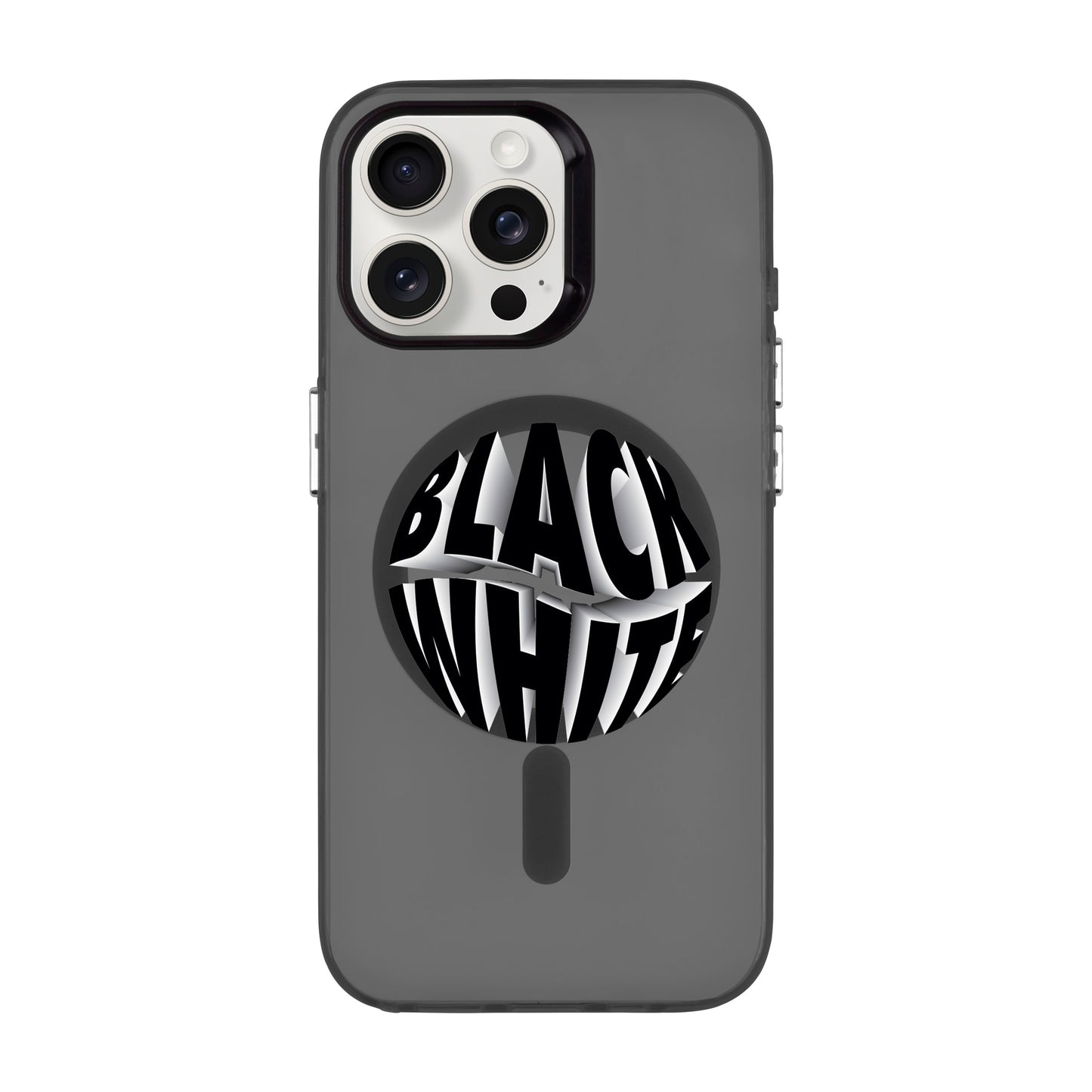 BLACK WHITE-iPhone 13 Pro Max Hold Kılıf MagSafe Özellikli