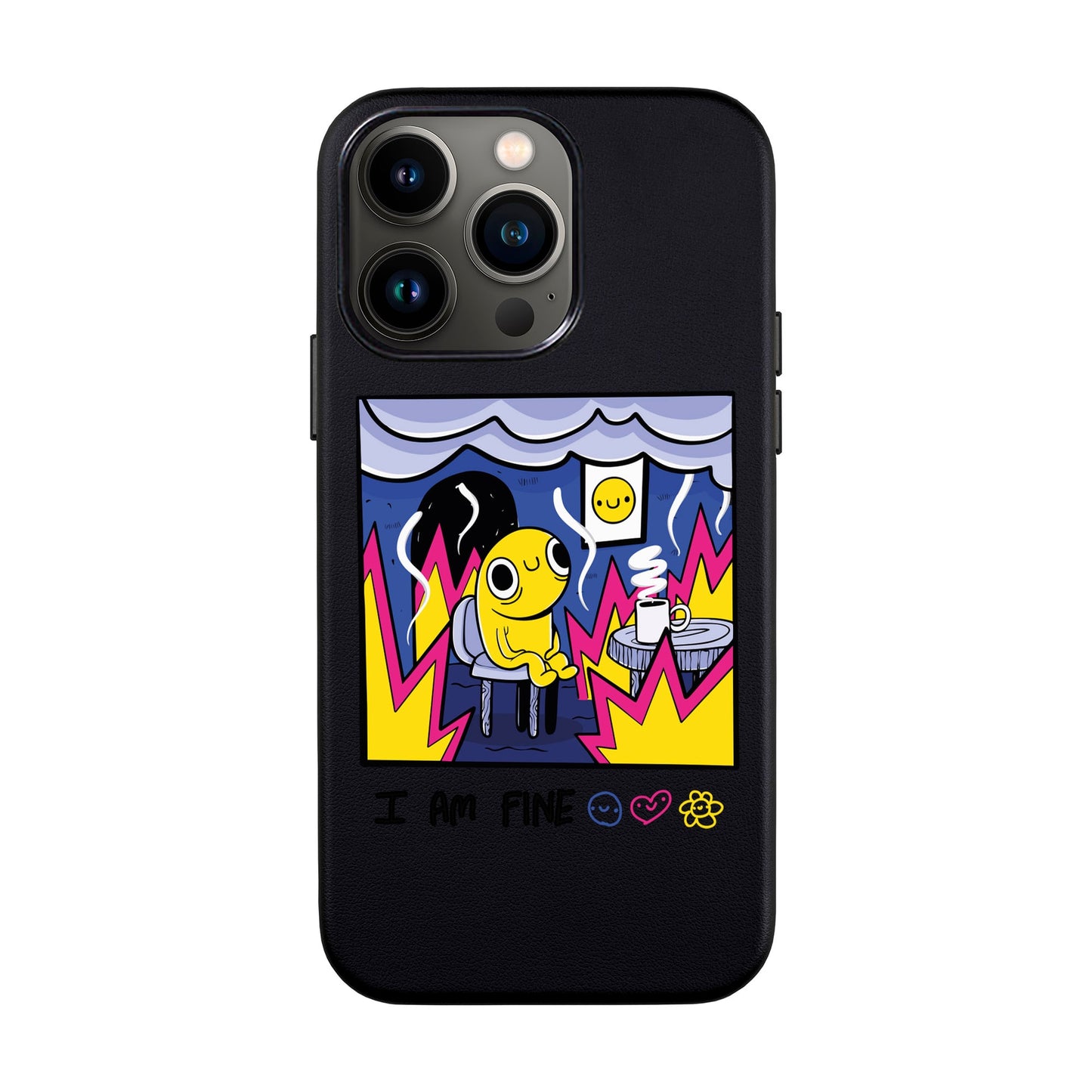 I AM FINE-iPhone 13 Pro Max Leather Kılıf