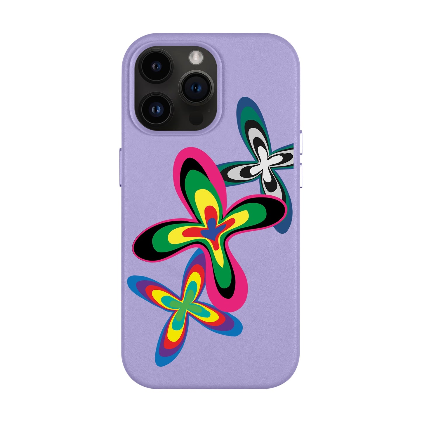 COLOR FLOWER-iPhone 14 Pro Max Leather Kılıf MagSafe Özellikli
