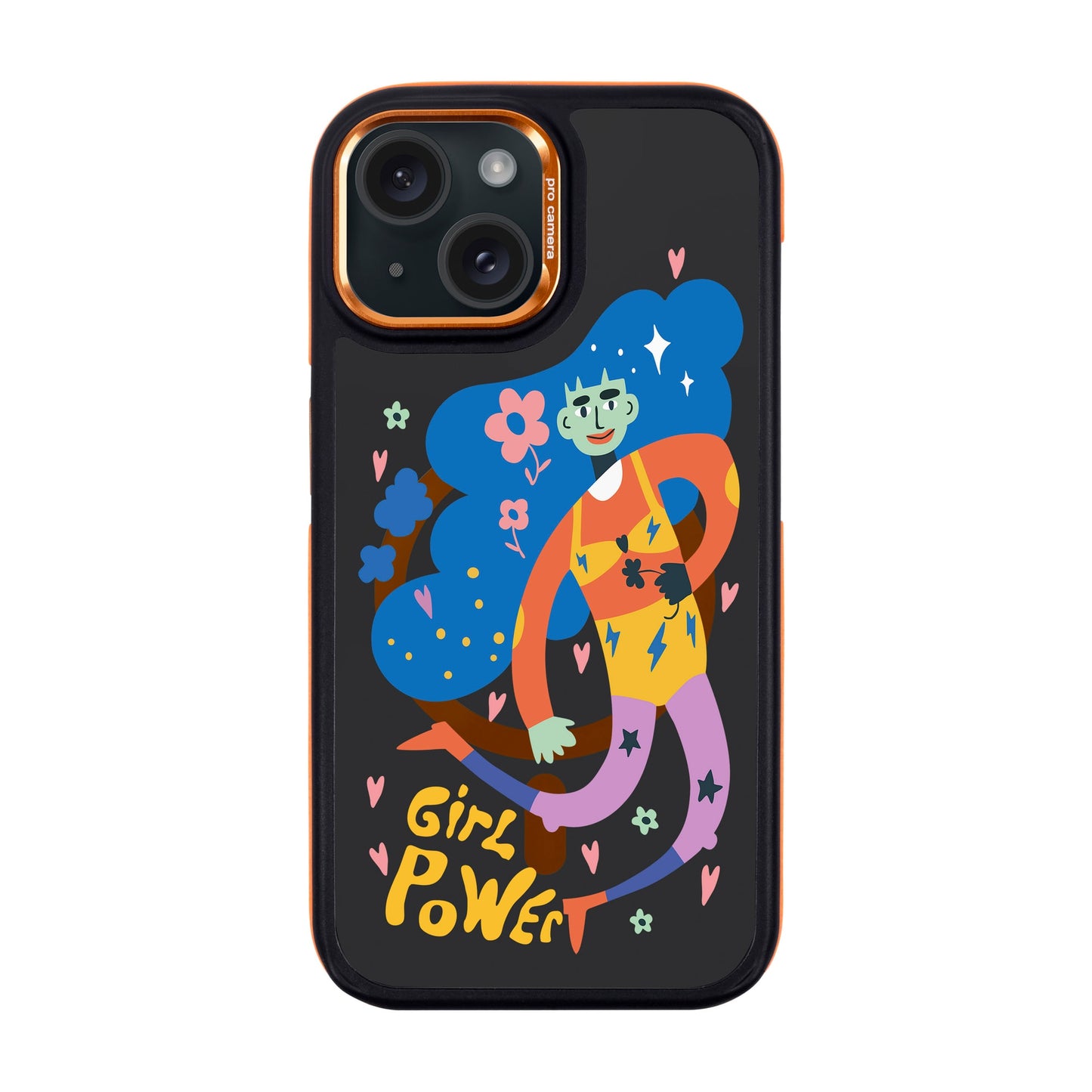 GIRL POWER-iPhone 15 Dark Kılıf MagSafe Özellikli