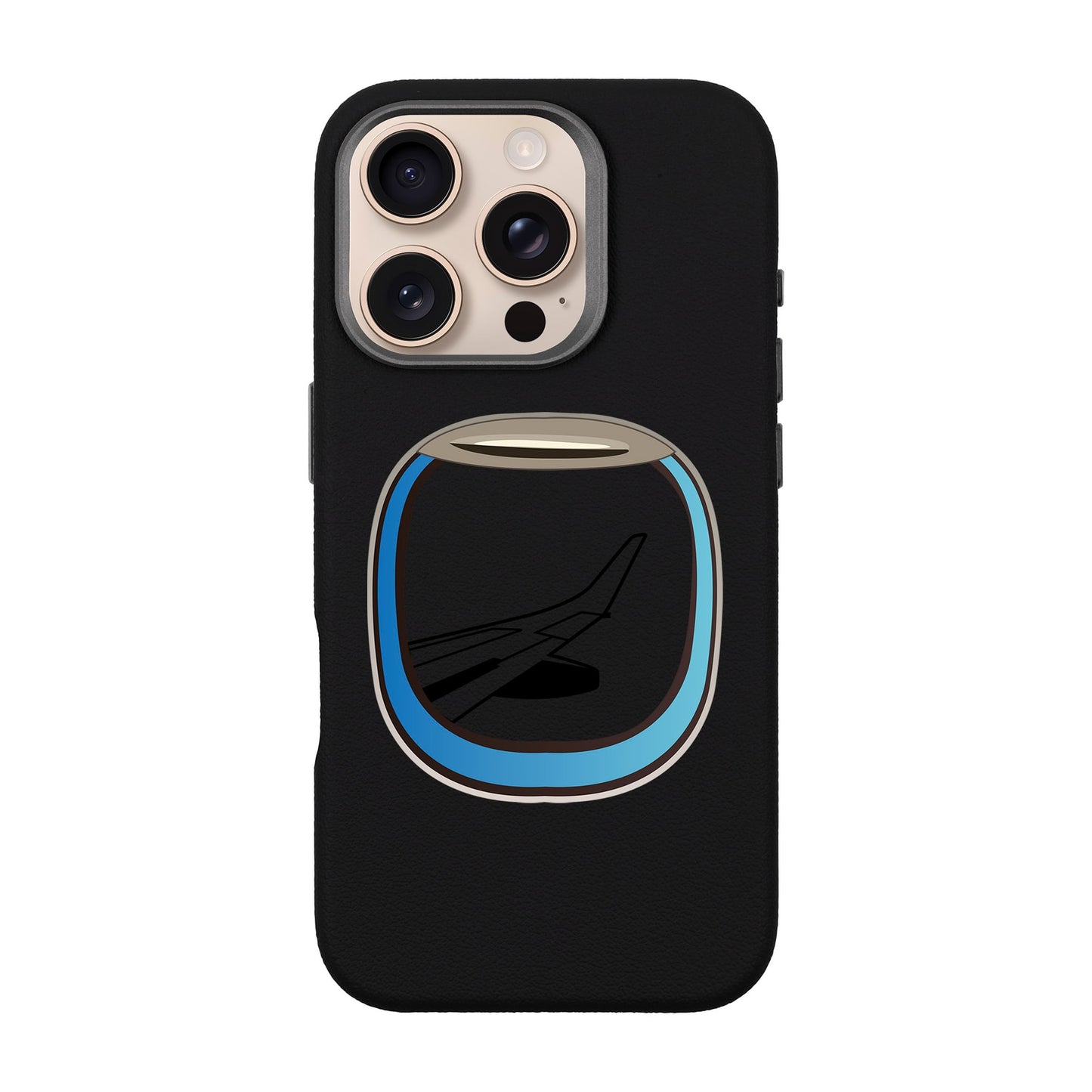AIRCRAFT WINDOW-iPhone 16 Pro Leather Premium Kılıf MagSafe Özellikli