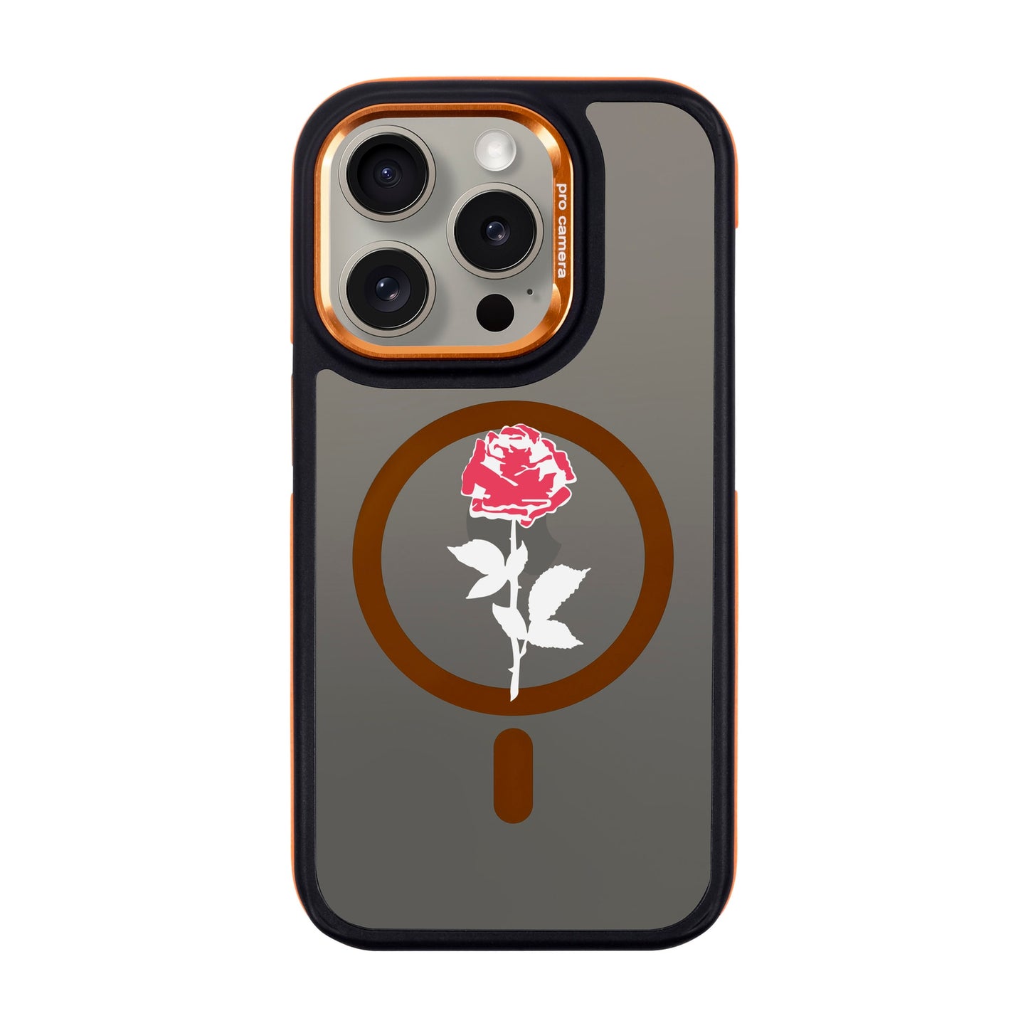 NATUREL ROSE-iPhone 15 Pro Dark Kılıf MagSafe Özellikli
