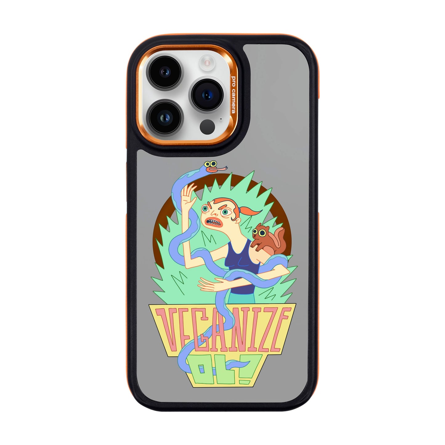 VEGANİZE-iPhone 14 Pro Max Dark Kılıf MagSafe Özellikli