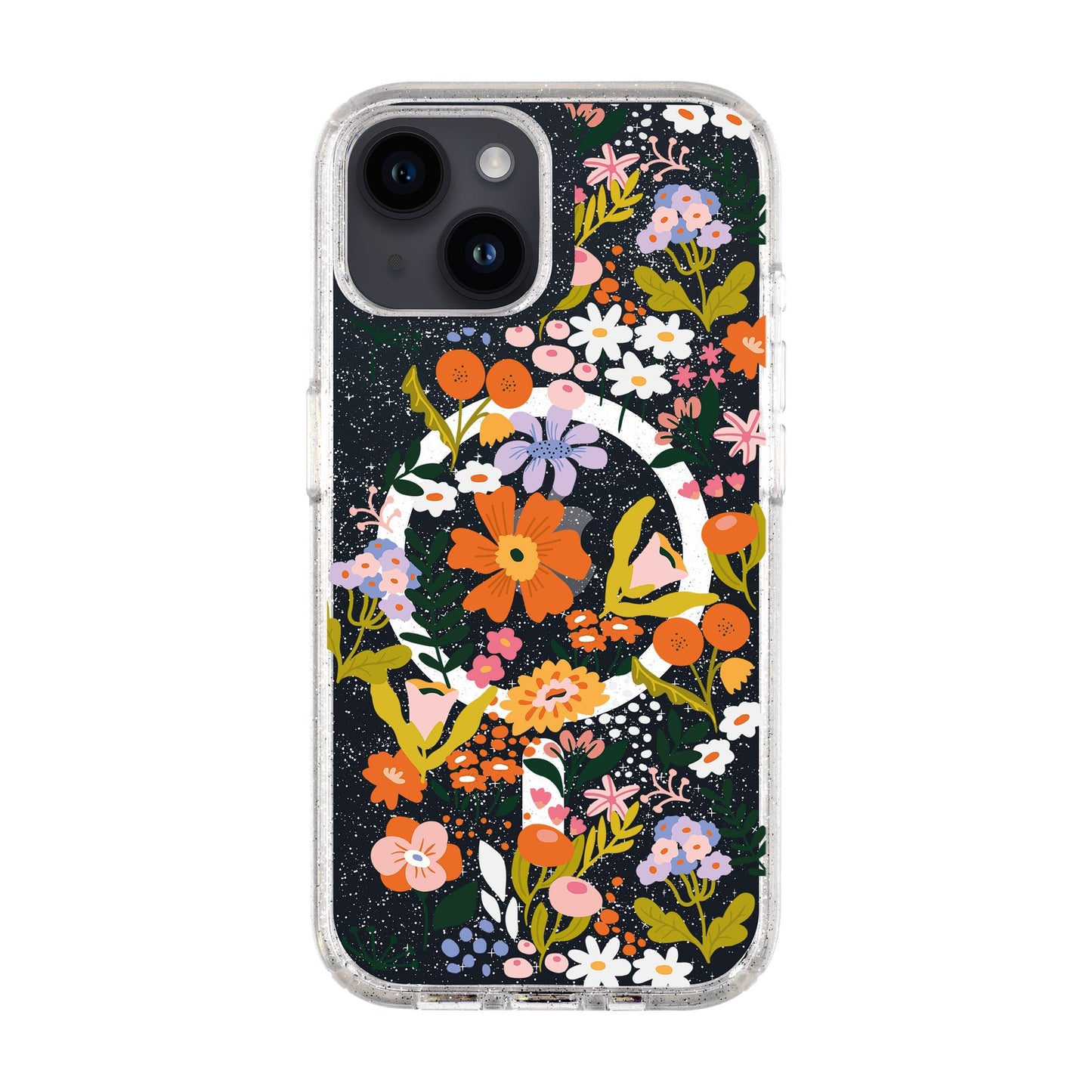 FLOWER-iPhone 14 Shiny Kılıf MagSafe Özellikli