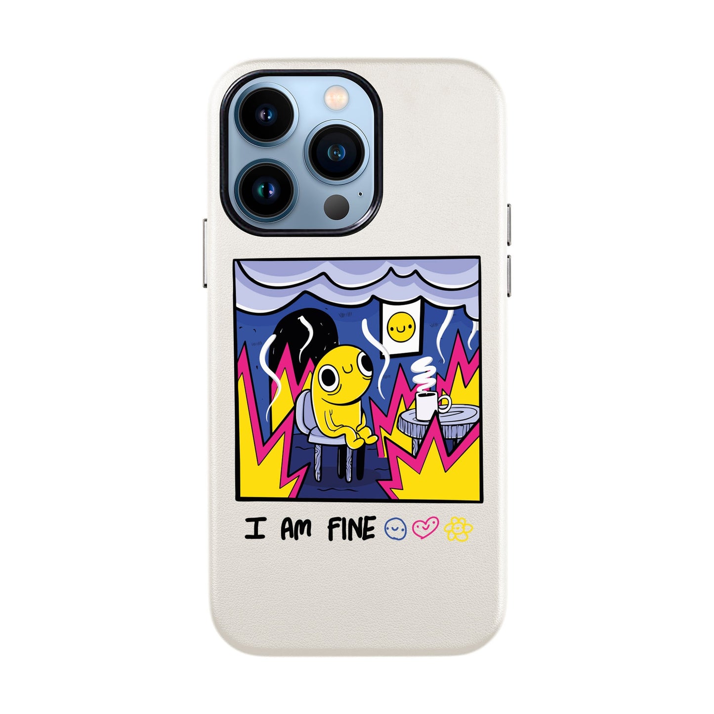 I AM FINE-iPhone 13 Pro Max Leather Kılıf