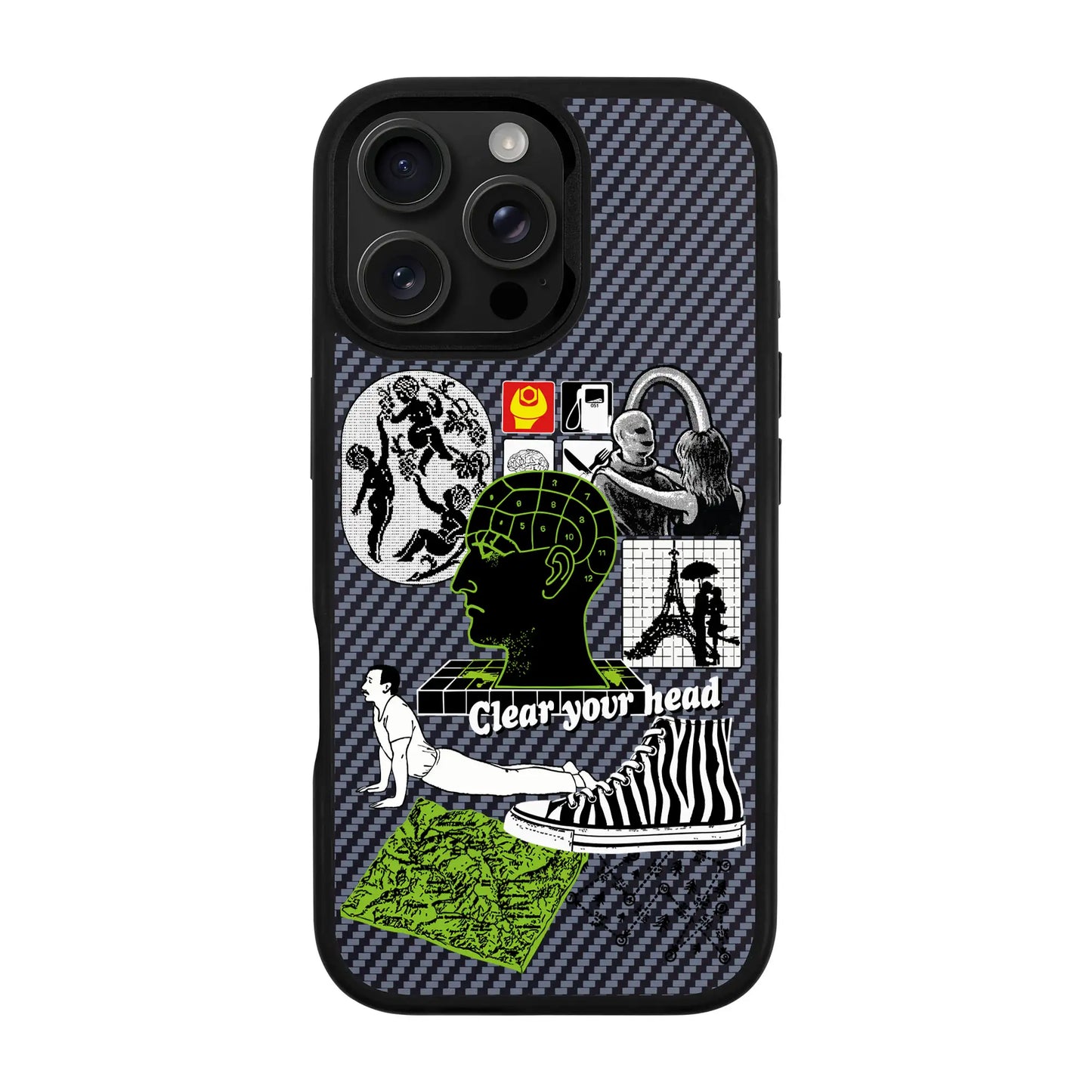 CLEAR YOUR HEAD-iPhone 16 Pro Max Plaid Kılıf MagSafe Özellikli