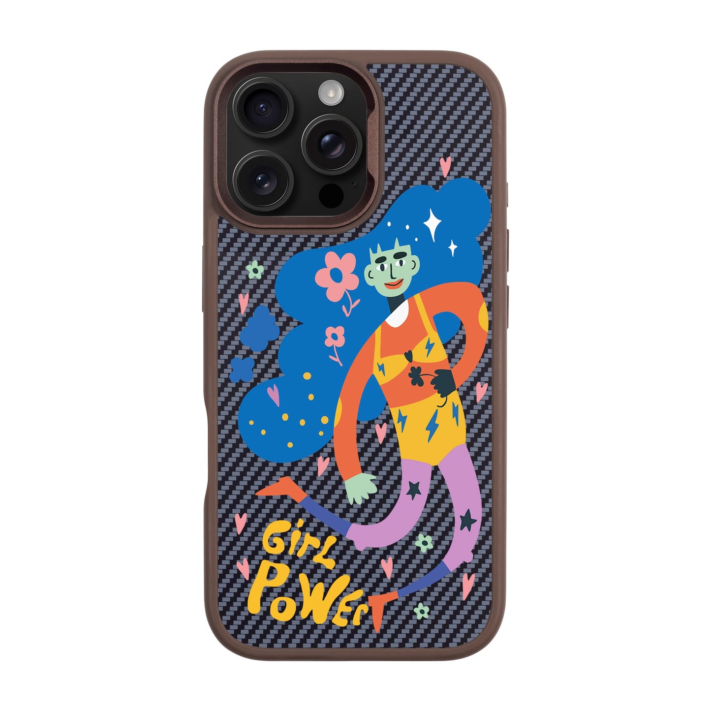 GIRL POWER-iPhone 16 Pro Max Plaid Kılıf MagSafe Özellikli