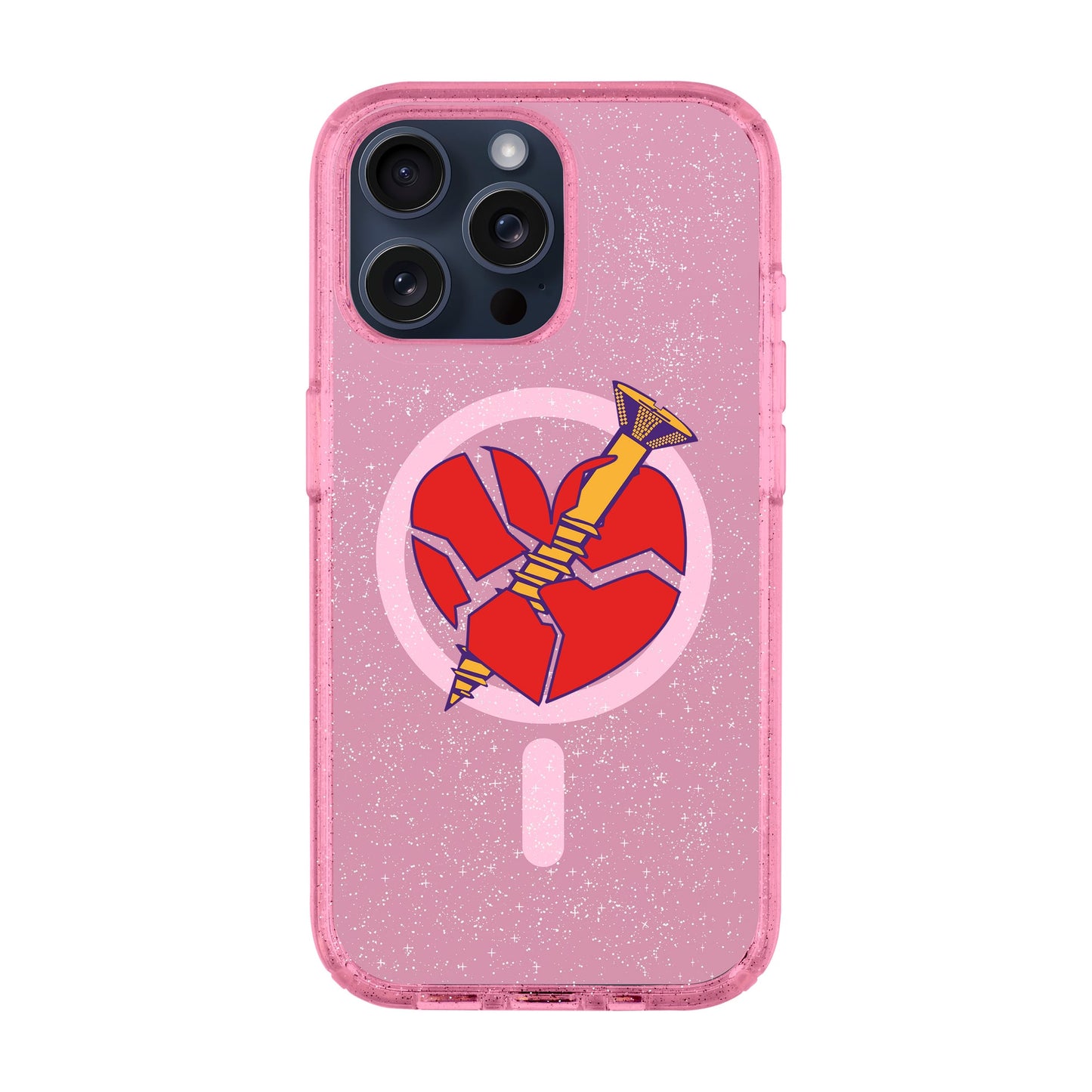 BROKEN HEART-iPhone 15 Pro Max Shiny Kılıf MagSafe Özellikli