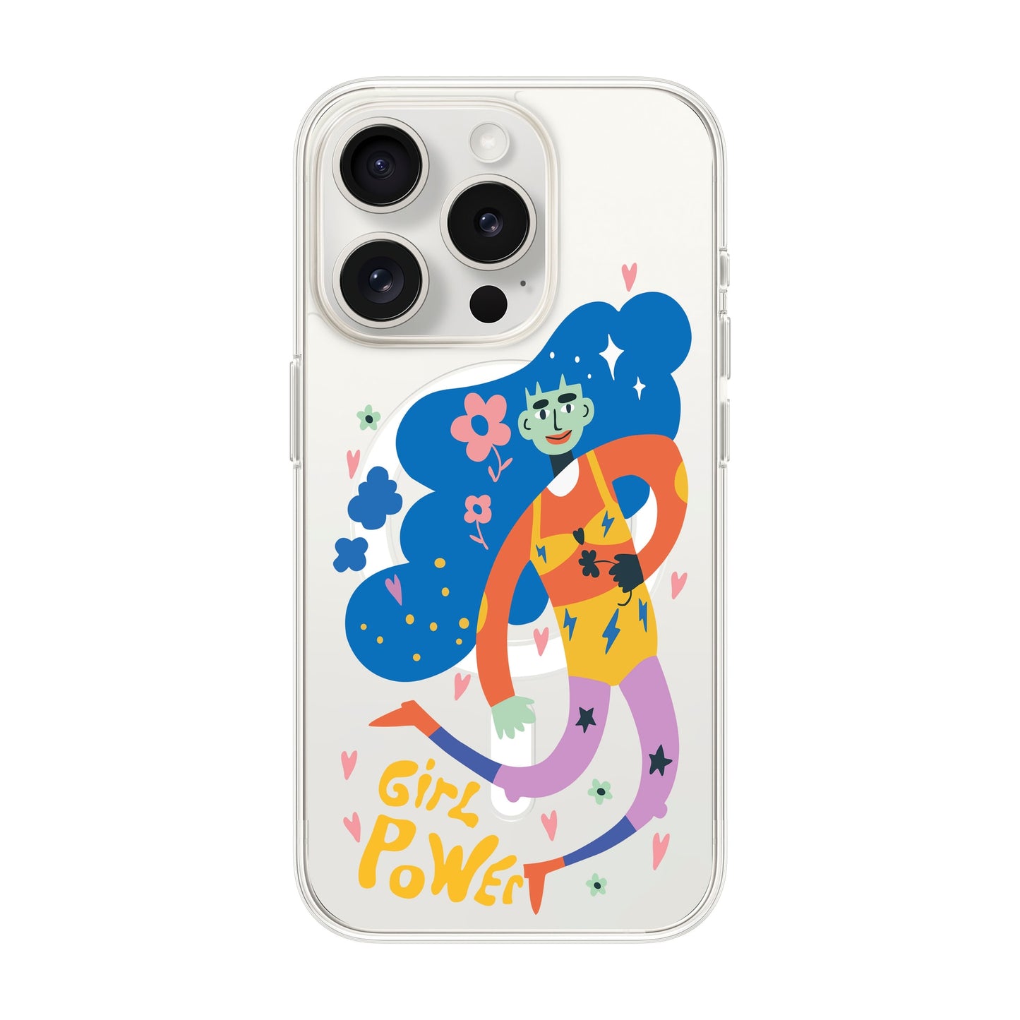 GIRL POWER-Solid Kılıf MagSafe Özellikli - iPhone 15 Pro