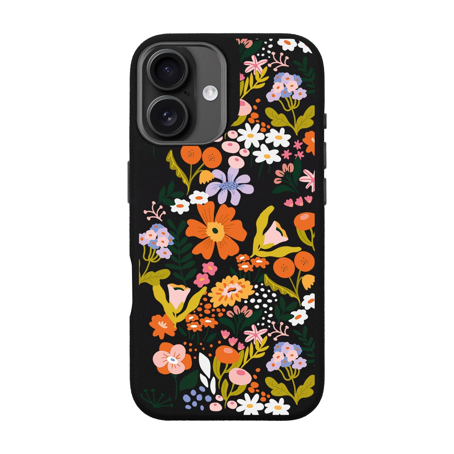 FLOWER-iPhone 16 Leather Premium Kılıf MagSafe Özellikli