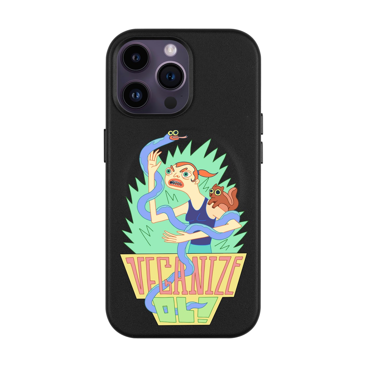VEGANİZE-iPhone 14 Pro Max Leather Kılıf MagSafe Özellikli