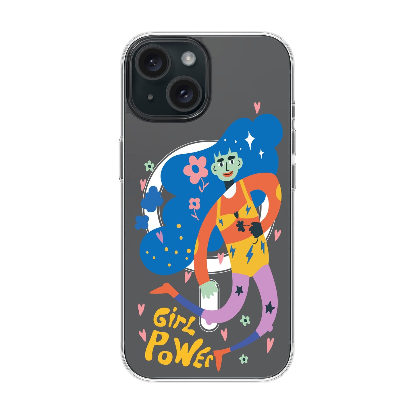 GIRL POWER-iPhone 15 Solid Kılıf MagSafe Özellikli