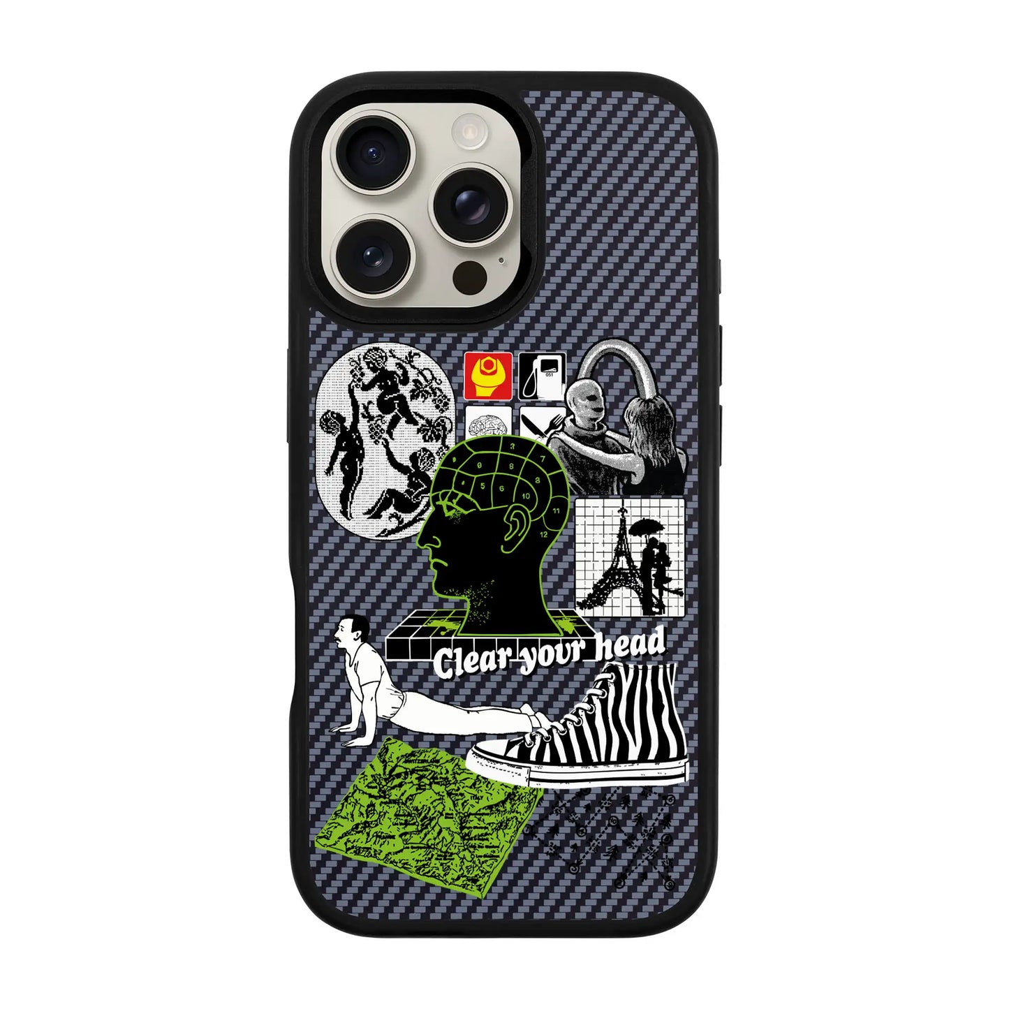 CLEAR YOUR HEAD-iPhone 16 Pro Max Plaid Kılıf MagSafe Özellikli