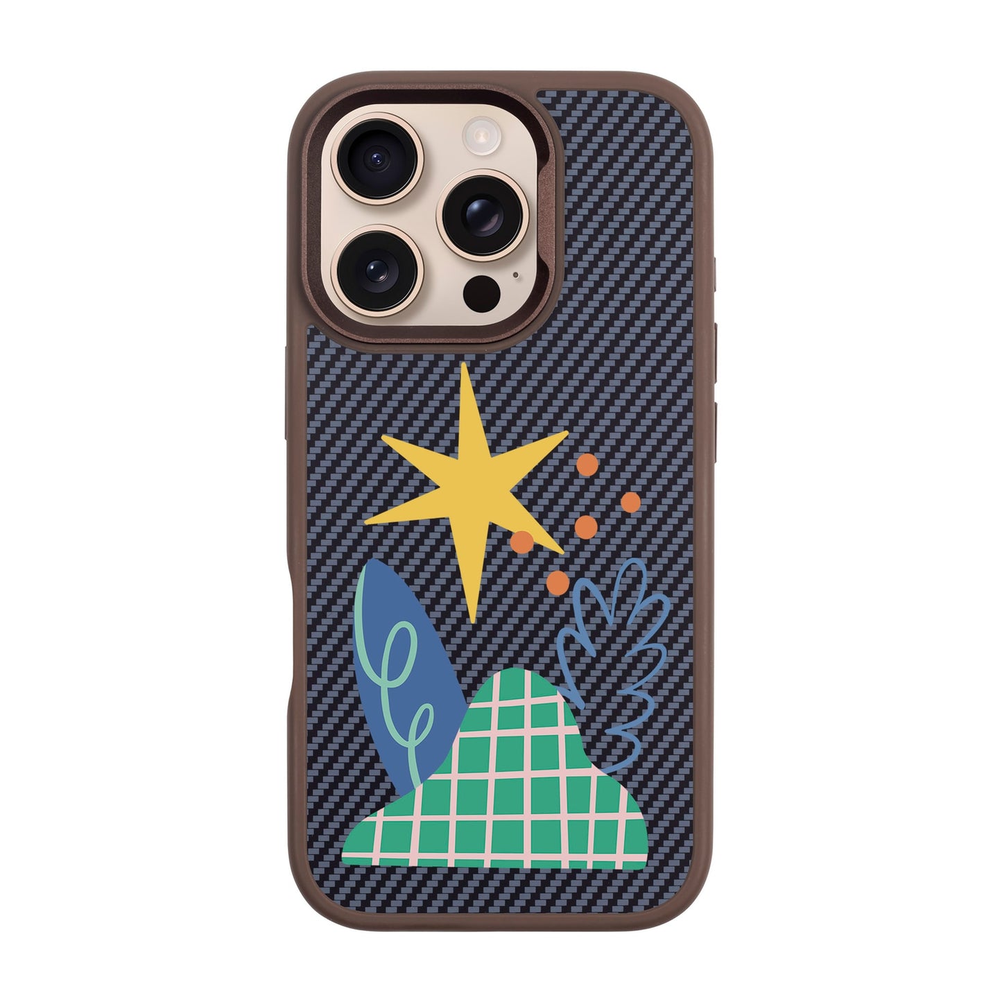 LITTLE NATURE-iPhone 16 Pro Plaid Kılıf MagSafe Özellikli