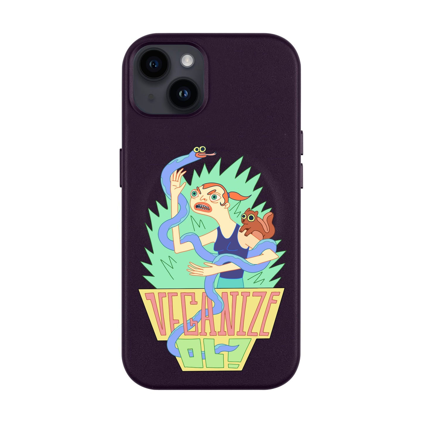 VEGANİZE-iPhone 14 Plus Leather Kılıf MagSafe Özellikli