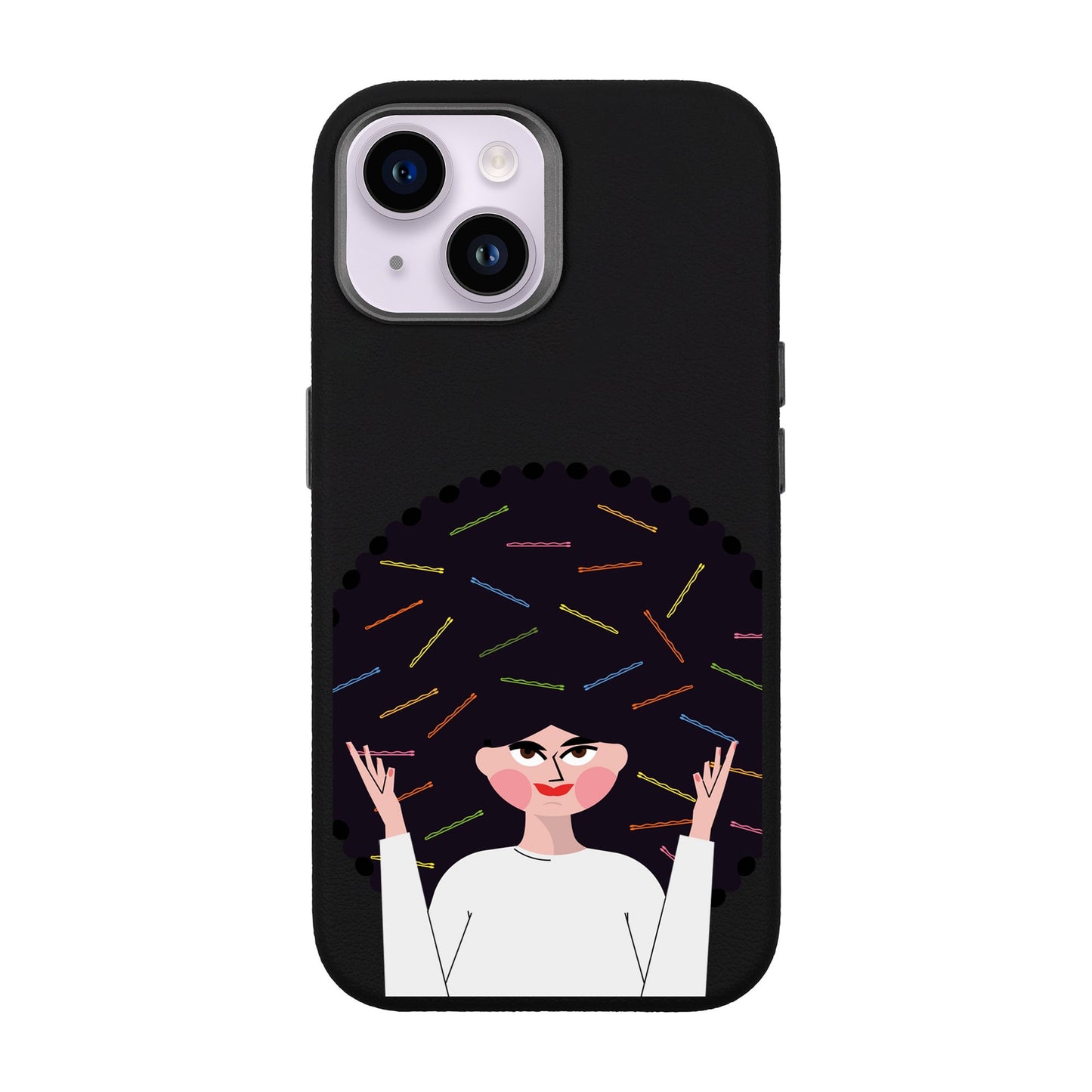 TANGLES OF HAPPINESS-iPhone 13 Leather Premium Kılıf MagSafe Özellikli