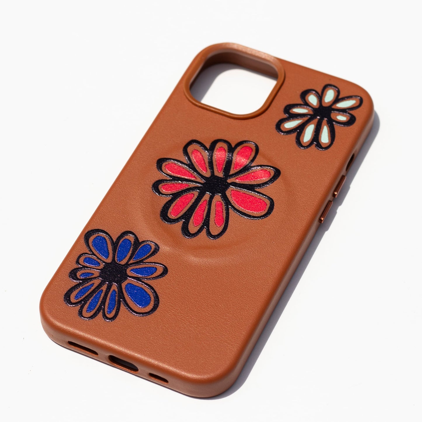 FLORIST-iPhone 14 Pro Max Leather Kılıf MagSafe Özellikli