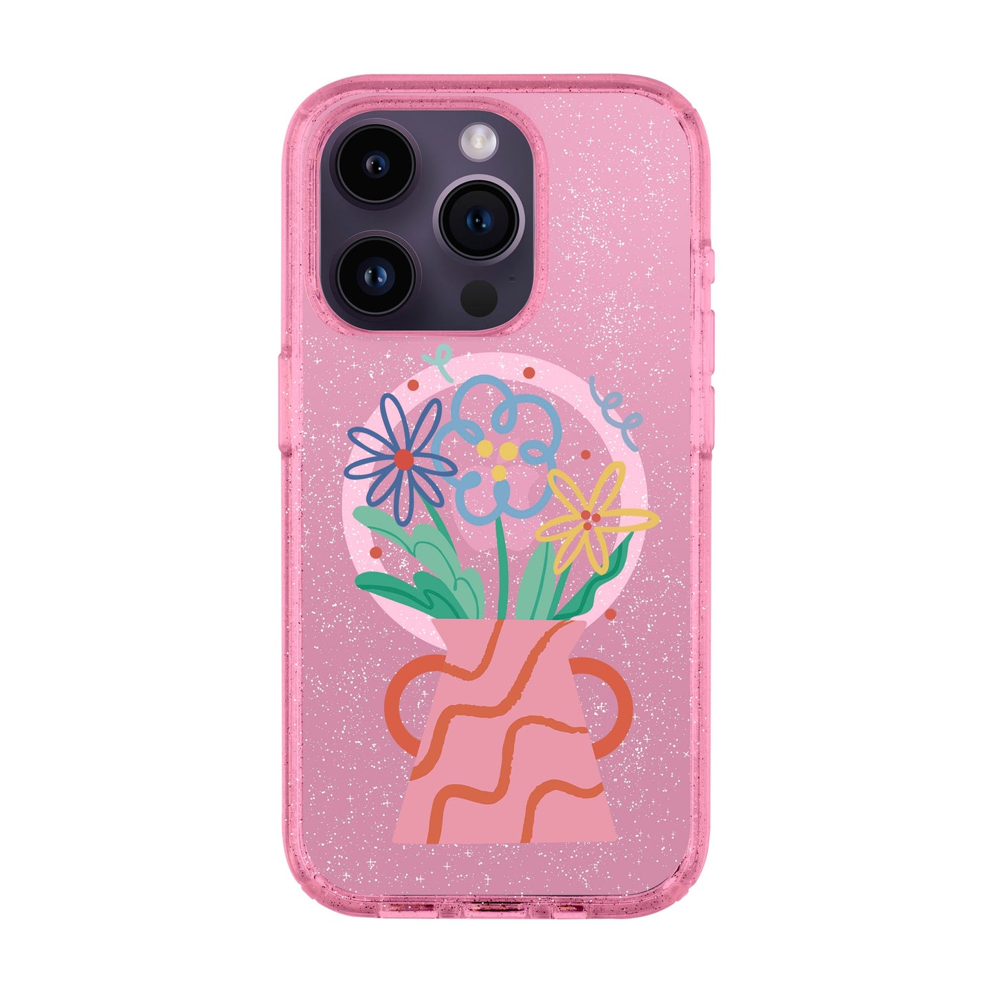 PINK VASE-iPhone 14 Pro Shiny Kılıf MagSafe Özellikli